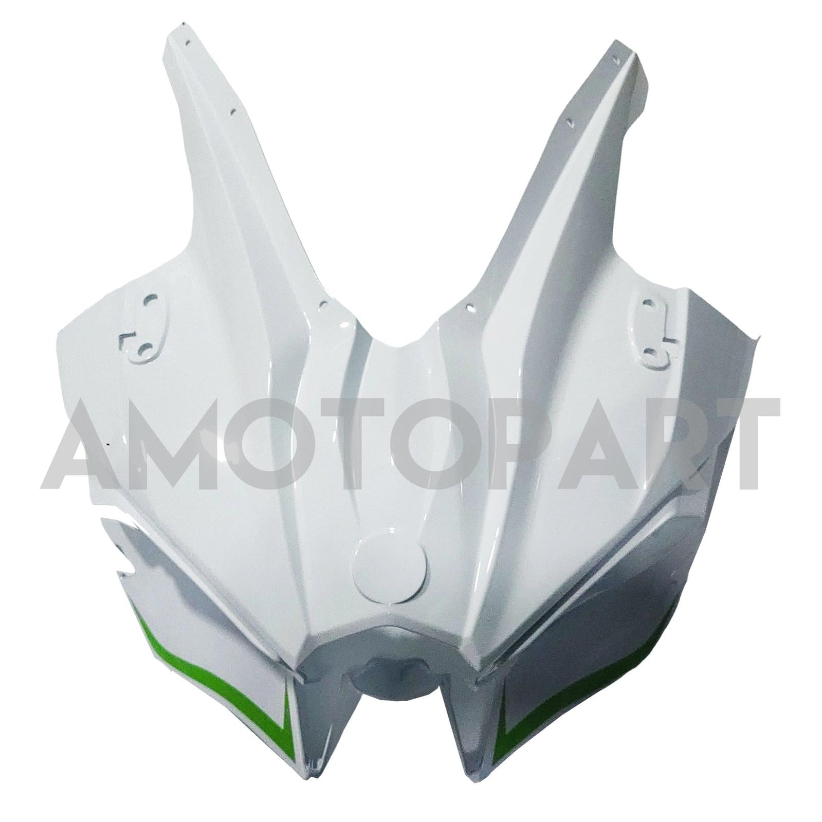 Amotopart 2015-2022 Ninja H2 Kawasaki White&Green Stripe Fairing Kit