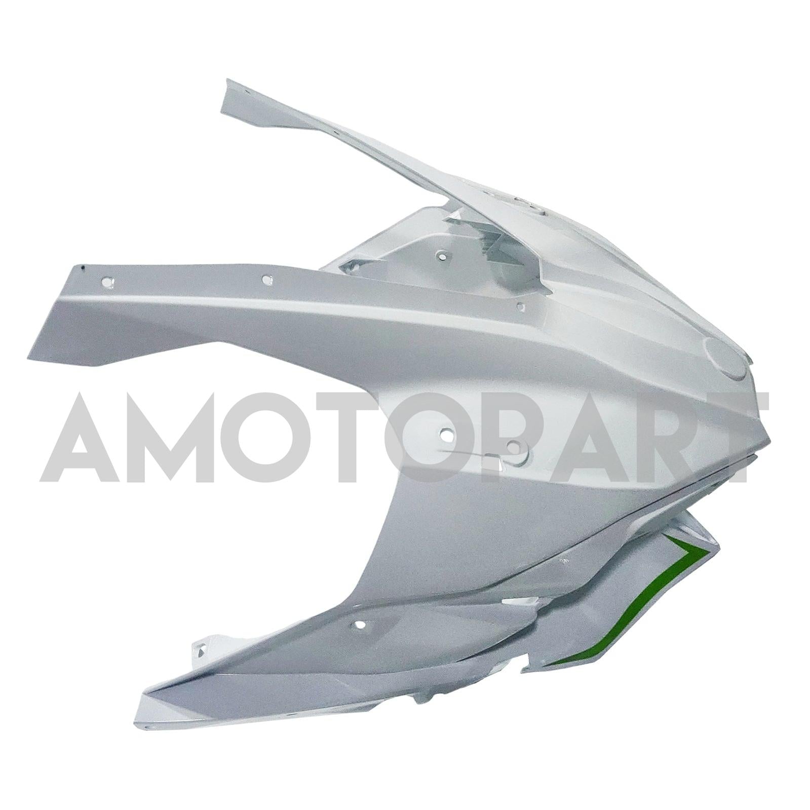 Amotopart 2015-2022 Ninja H2 Kawasaki White&Green Stripe Fairing Kit