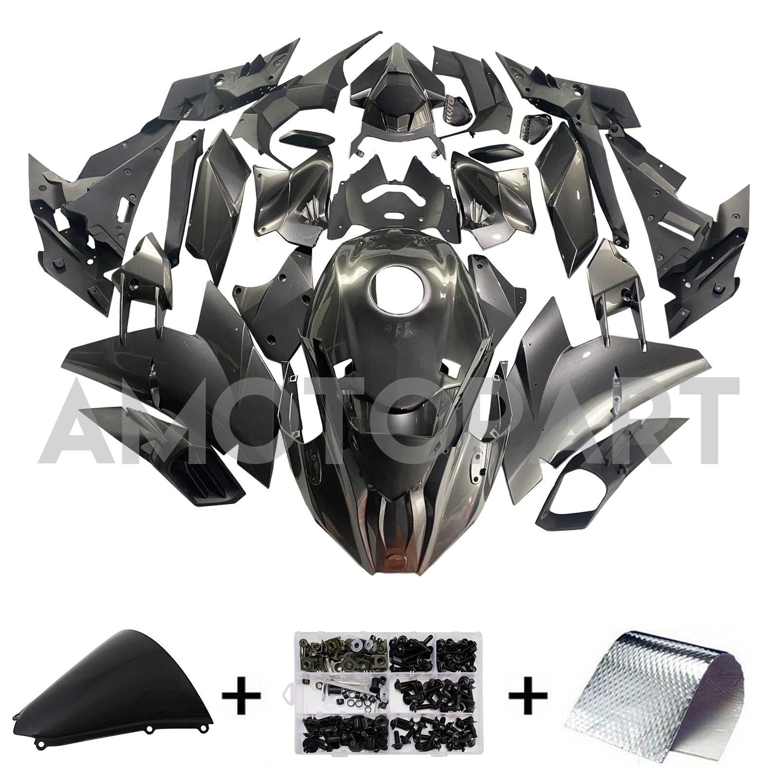 Amotopart 2015-2022 Kawasaki Ninja H2 Grey Fairing Kit