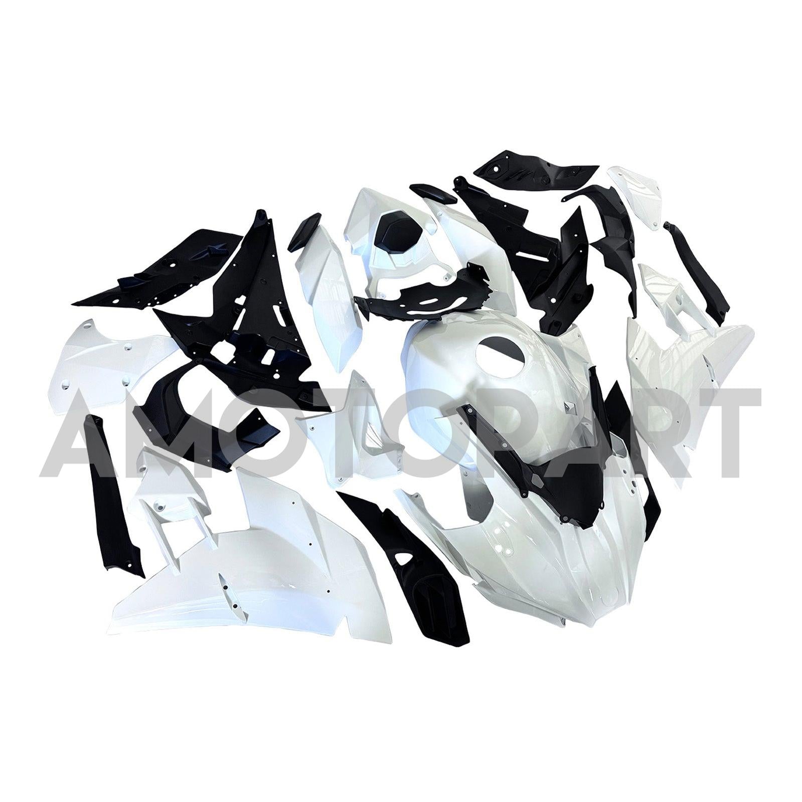 Amotopart 2015-2022 Kawasaki Ninja H2 White Black Fairing Kit