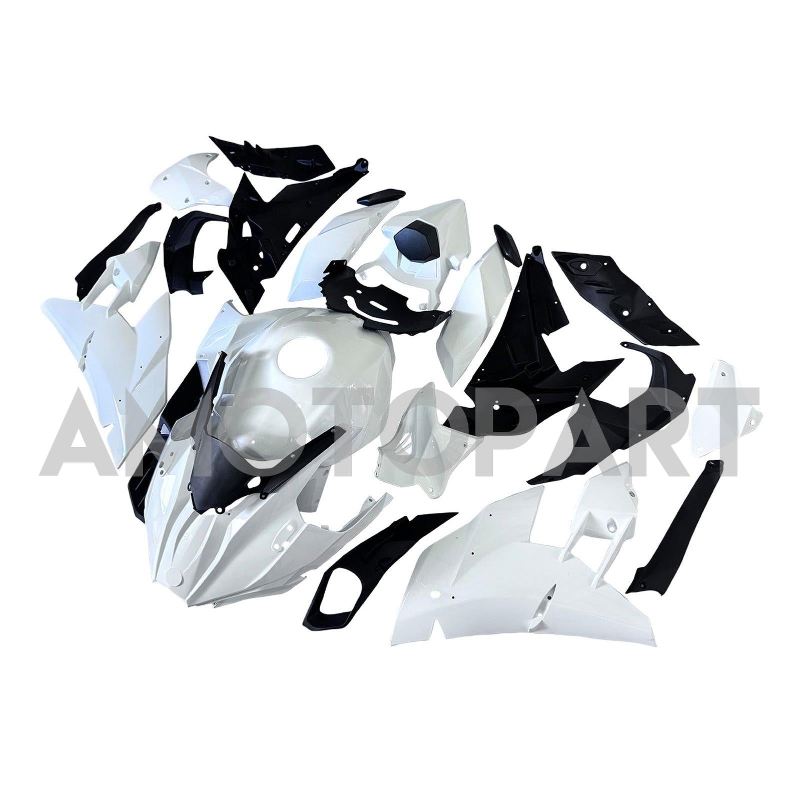 Amotopart 2015-2022 Kawasaki Ninja H2 White Black Fairing Kit