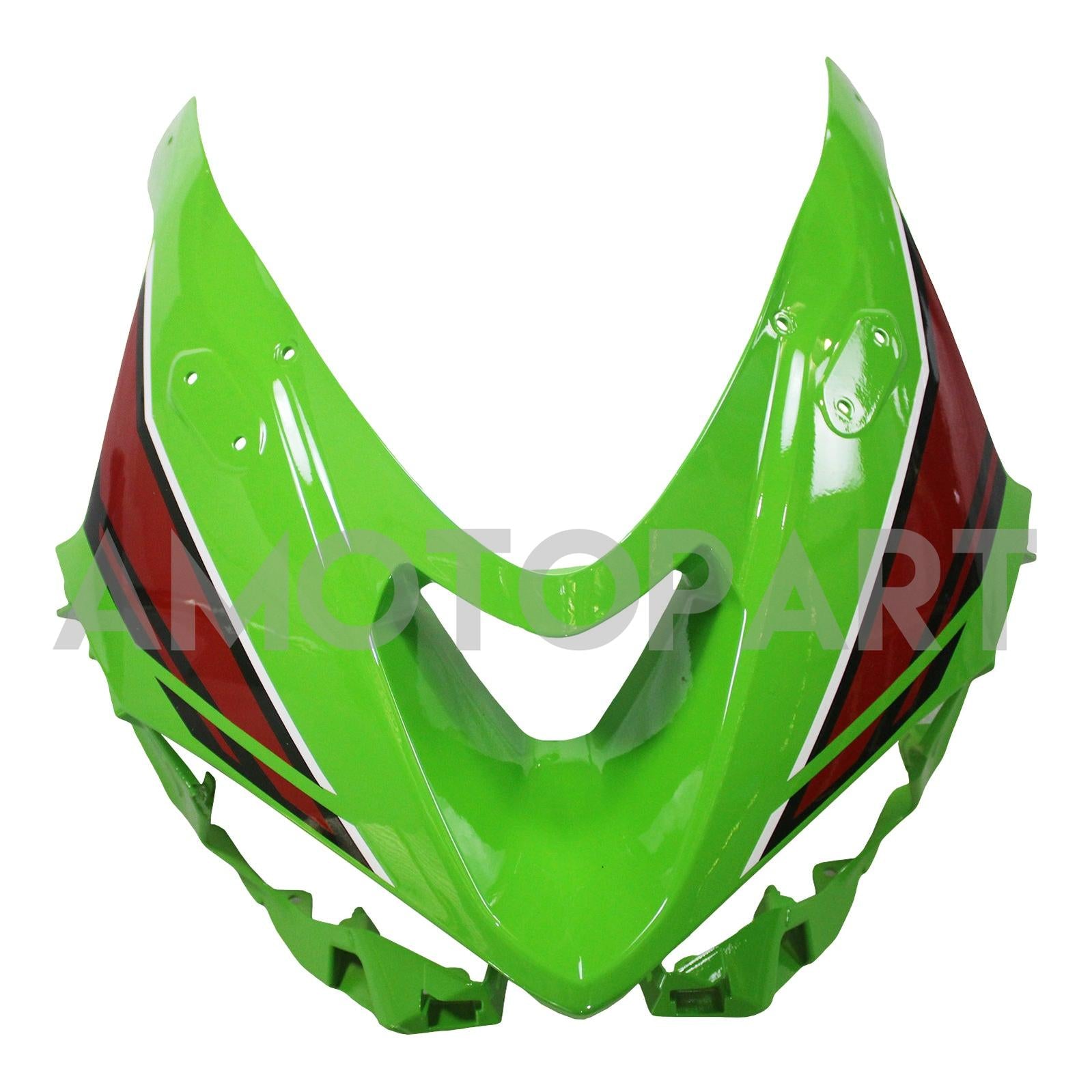 Amotopart 2024-2025 Kawasaki ZX6R Black Green Fairing Kit