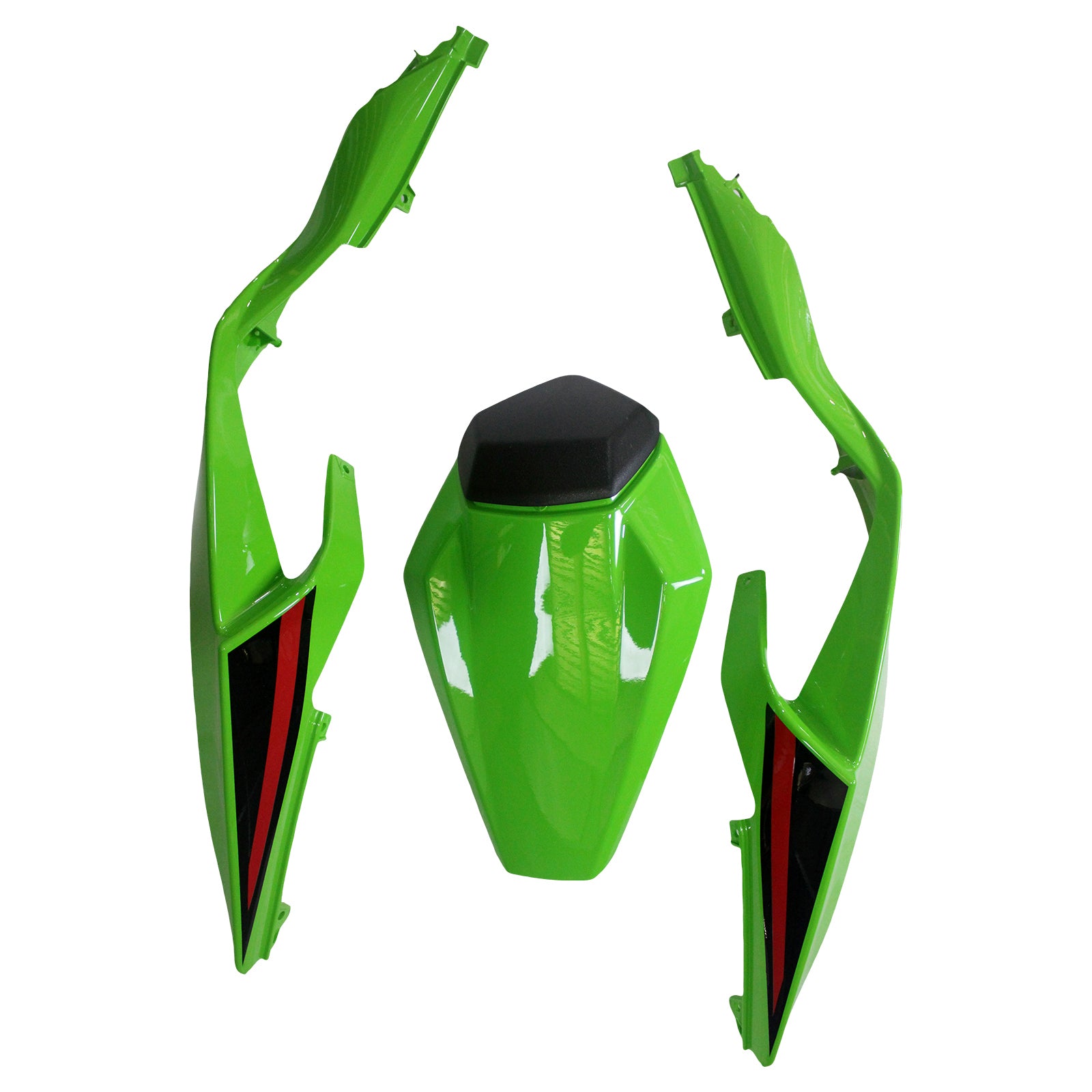 Amotopart 2024 Kawasaki ZX6R Black Green Fairing Kit