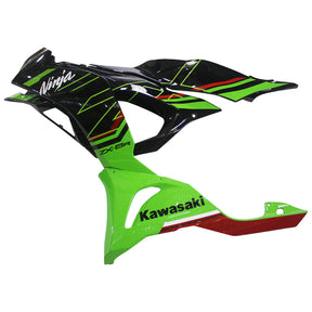 Amotopart 2024 Kawasaki ZX6R Black Green Fairing Kit