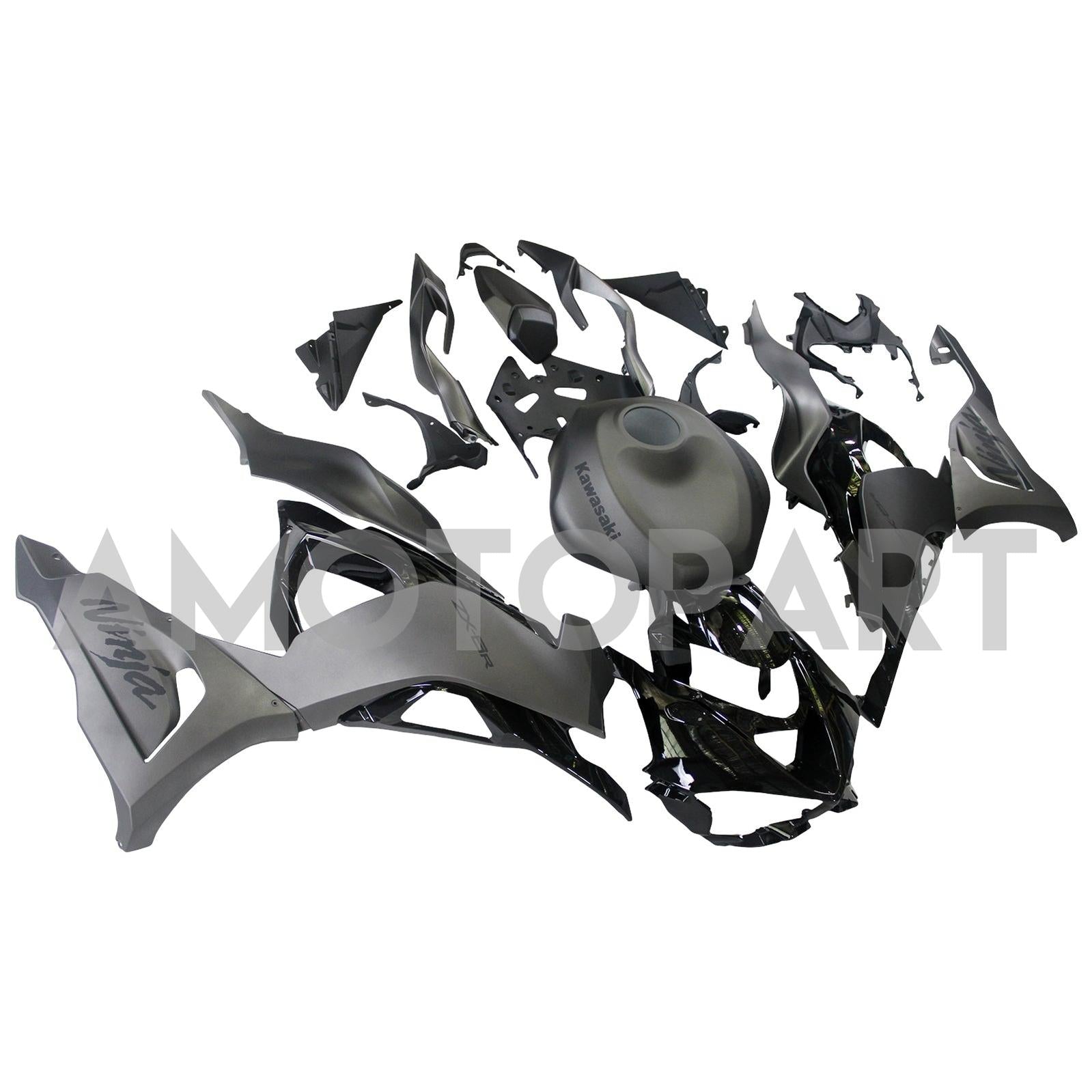 Amotopart 2024-2025 Kawasaki ZX6R Grey Fairing Kit
