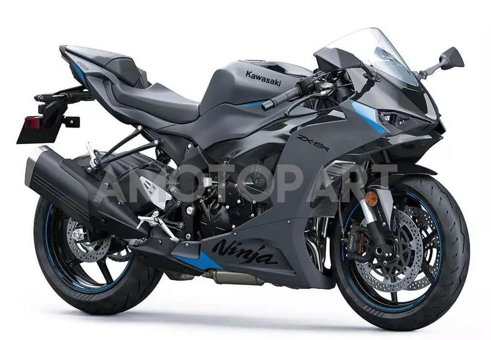 Amotopart 2024-2025 Kawasaki ZX6R Grey Fairing Kit
