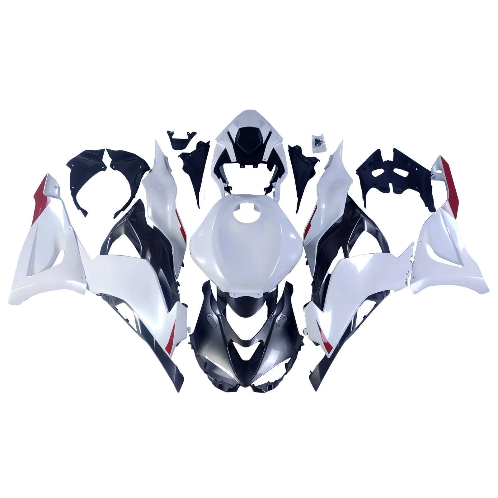 Amotopart 2024-2026 Kawasaki ZX6R Pearl White Fairing Kit