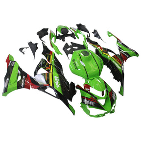 Amotopart 2024 Kawasaki ZX6R Black Green Red Fairing Kit