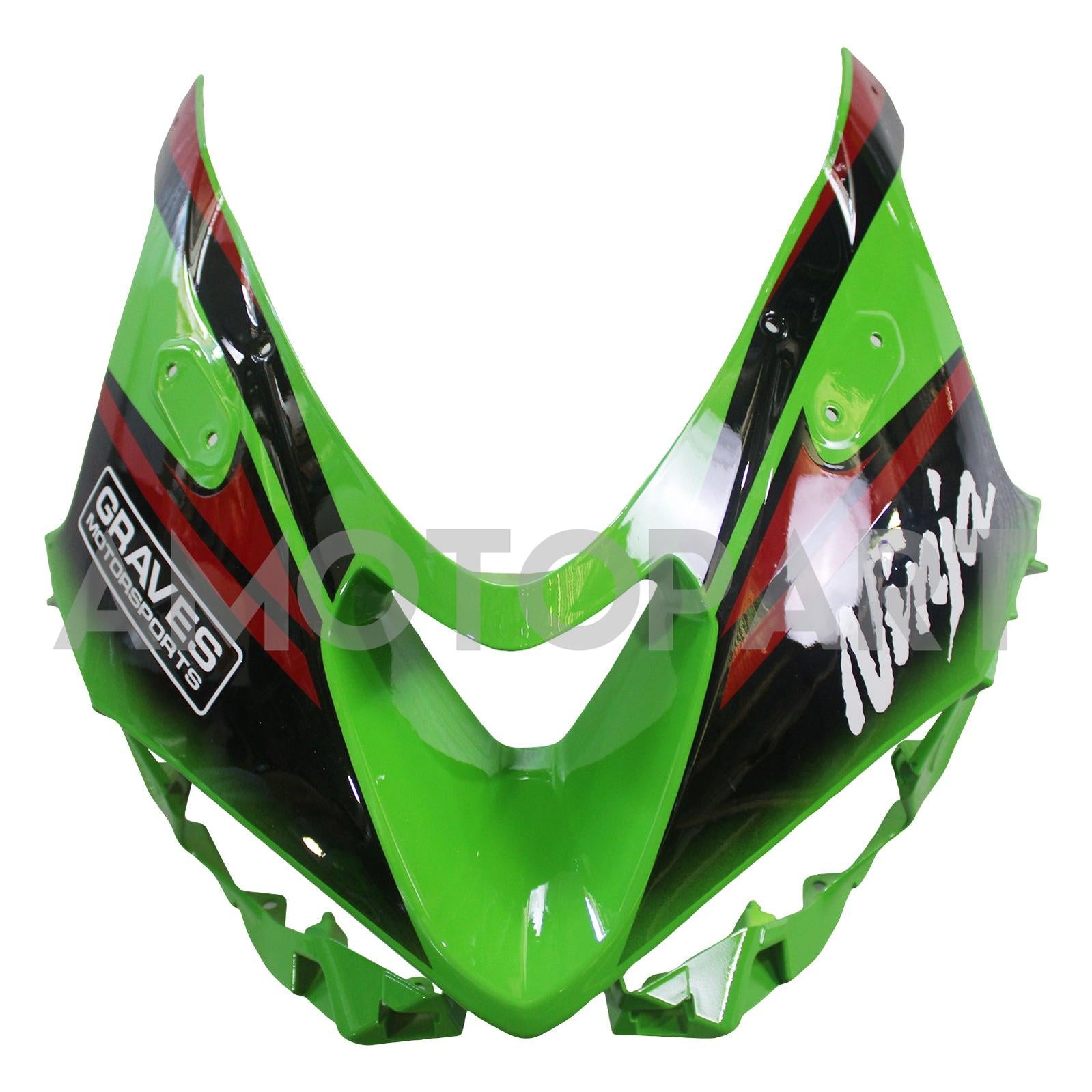 Amotopart 2024-2025 Kawasaki ZX6R Black Green Red Dehnung Kit