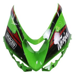 Amotopart 2024 Kawasaki ZX6R Black Green Red Fairing Kit