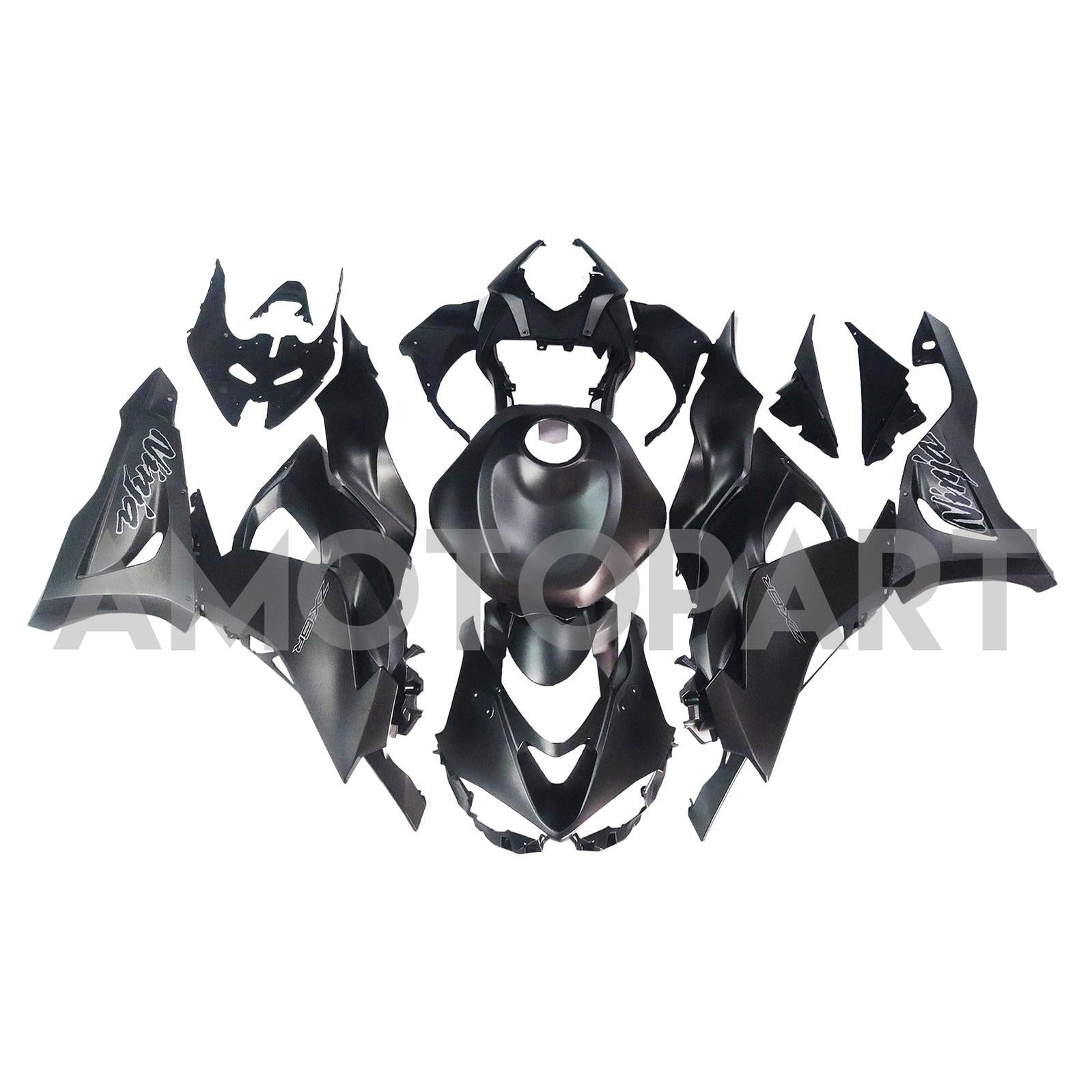 Amotopart 2024-2025 Kawasaki ZX6R Matte Black Fairing Kit