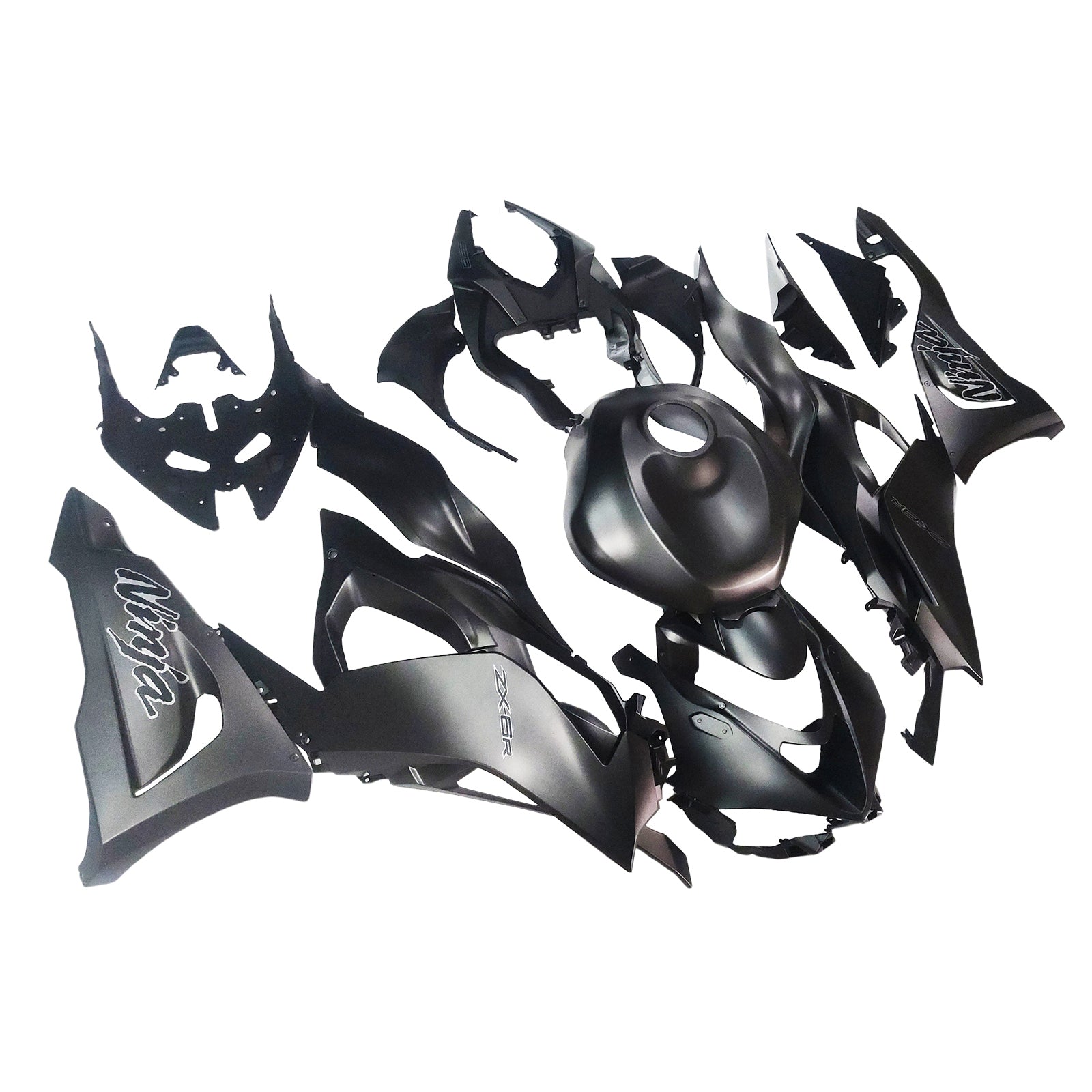 zページ‼️マッドブラック　カスタムオーダー Amotopart 2024-2026 Kawasaki ZX6R Matte Black Fairing Kit