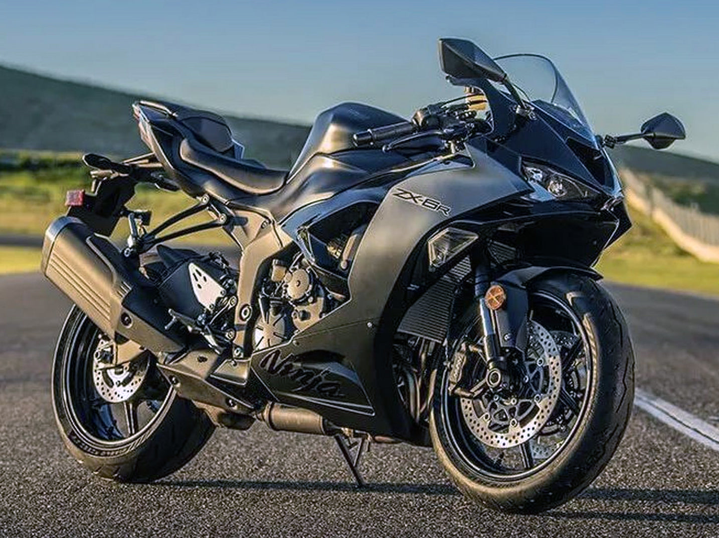 Amotopart 2024-2026 Kawasaki ZX6R Matte Black Fairing Kit
