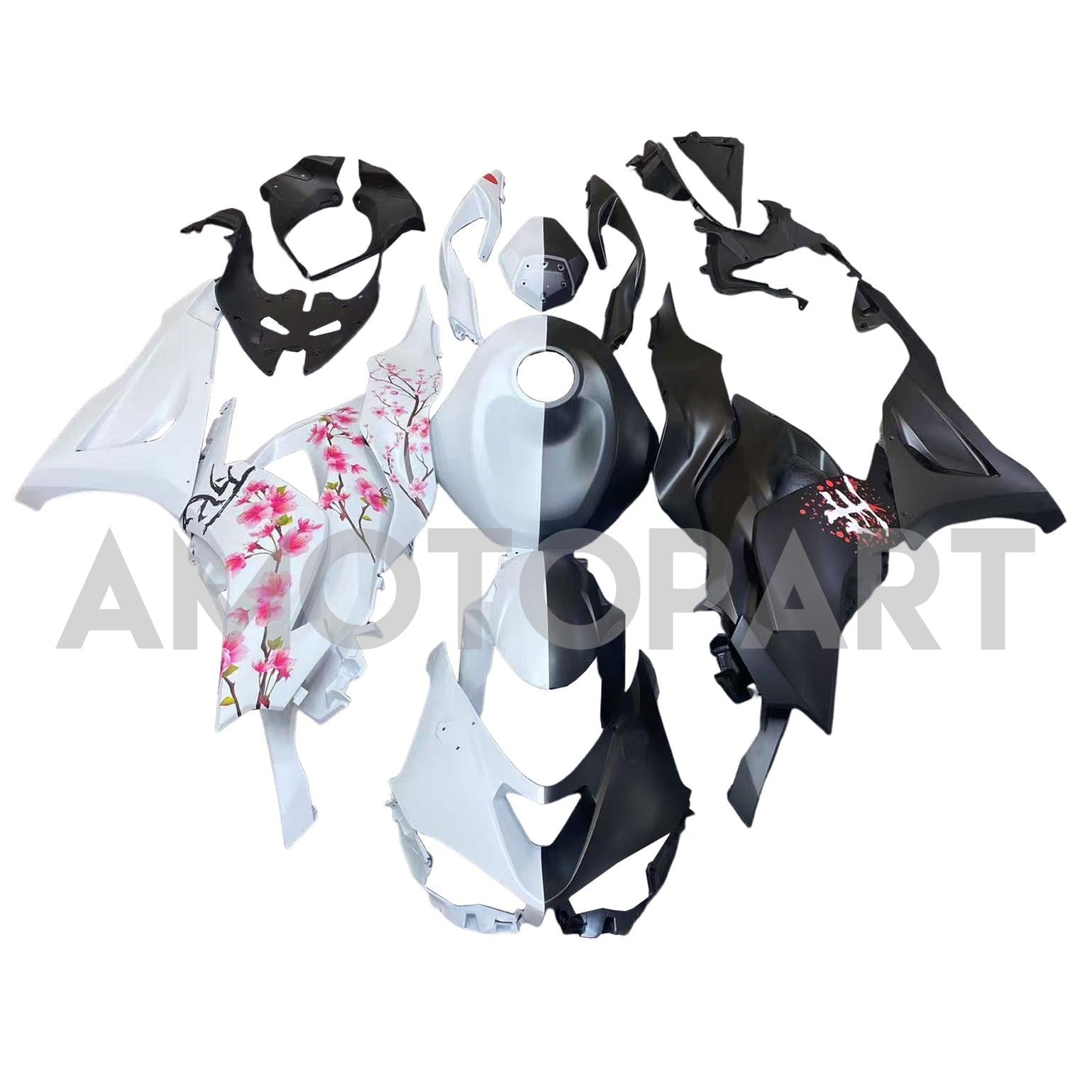 Amotopart 2024-2025 Kawasaki ZX6R Cherry Fairing Kit
