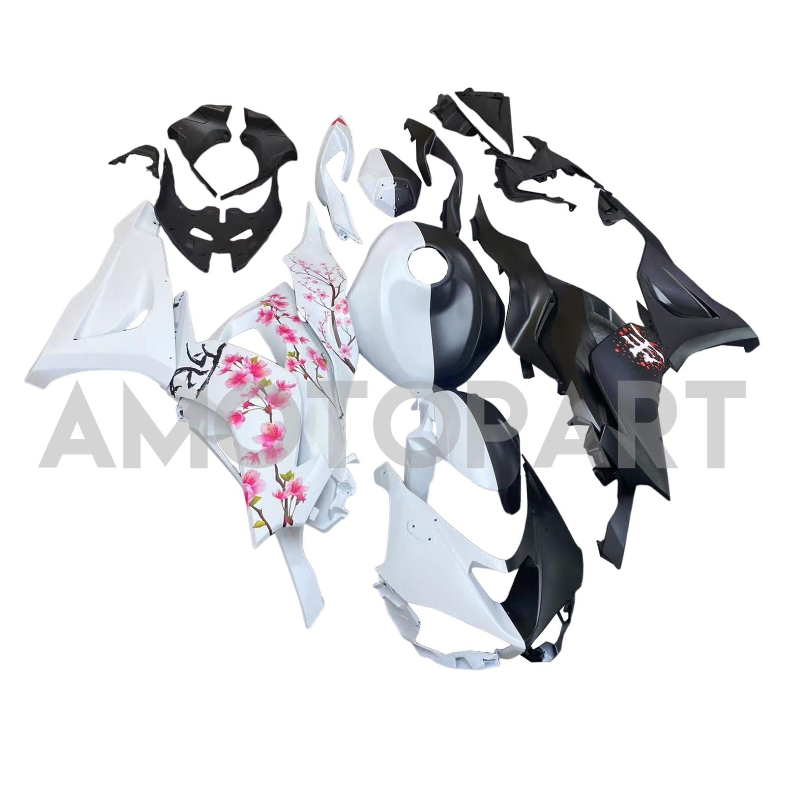 Amotopart 2024-2025 Kawasaki ZX6R Cherry Fairing Kit
