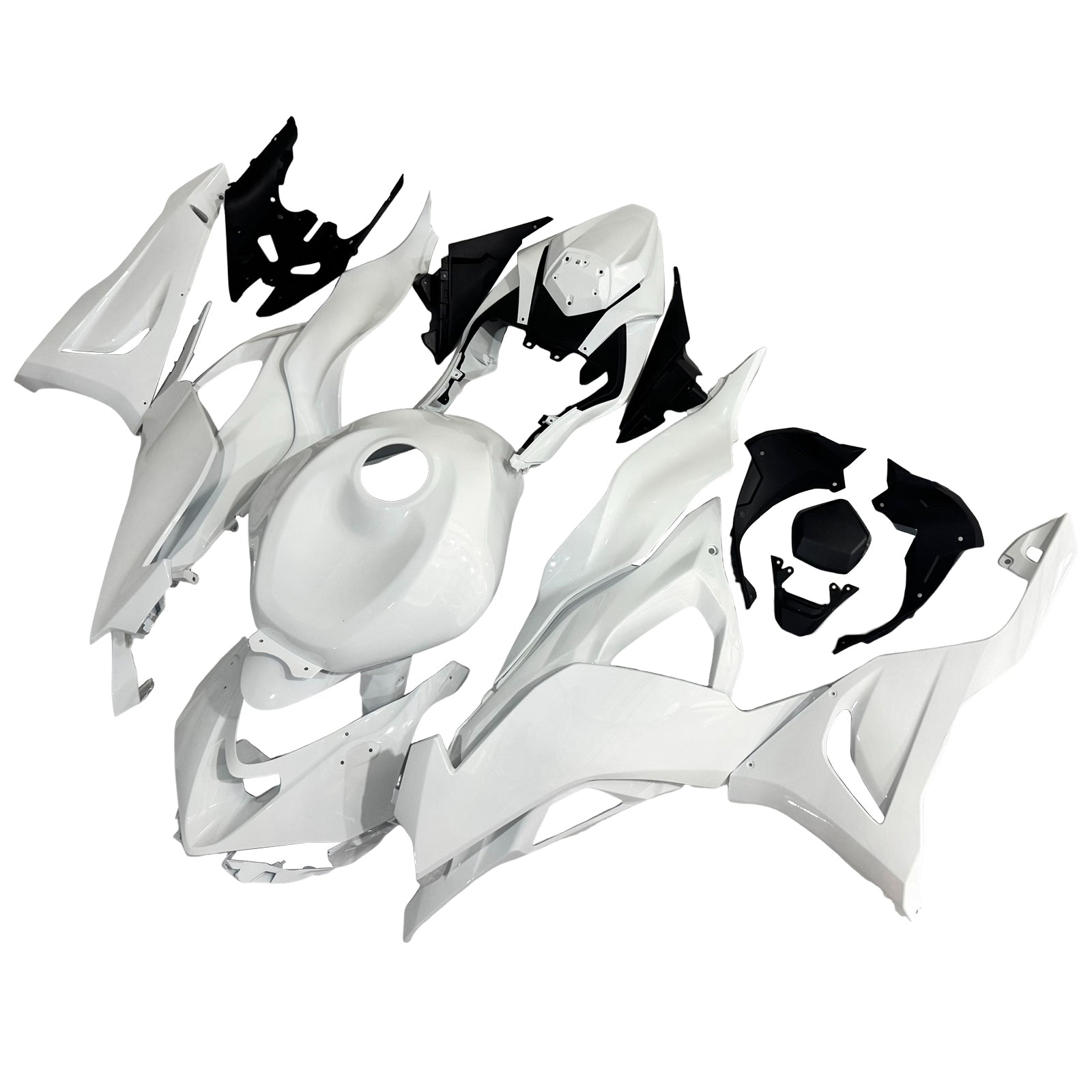 Amotopart 2024-2025 Kawasaki ZX-6R White  Fairing Kit