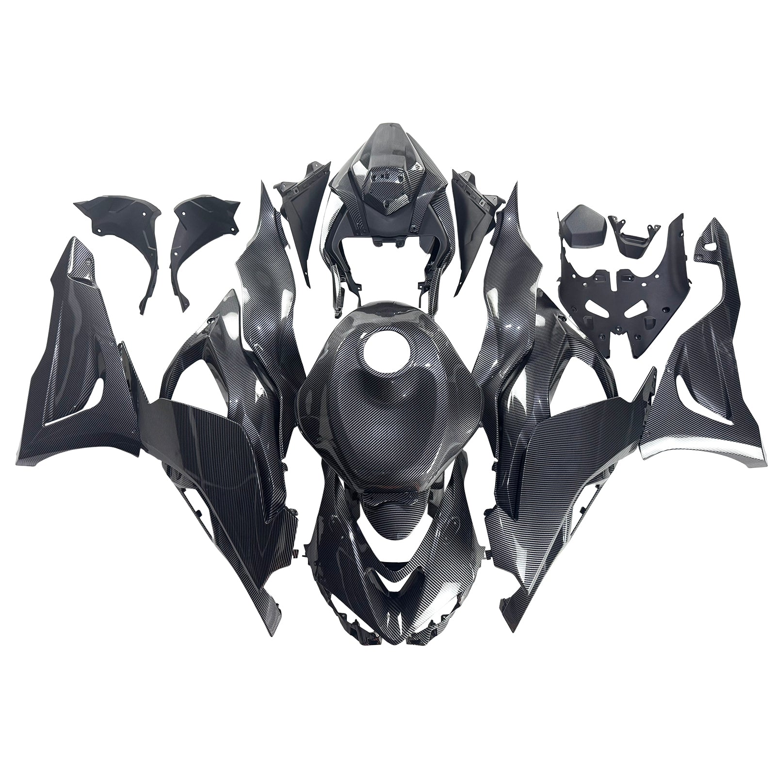 Amotopart 2024-2025 Kawasaki ZX-6R Carbon Fiber Pattern Fairing Kit