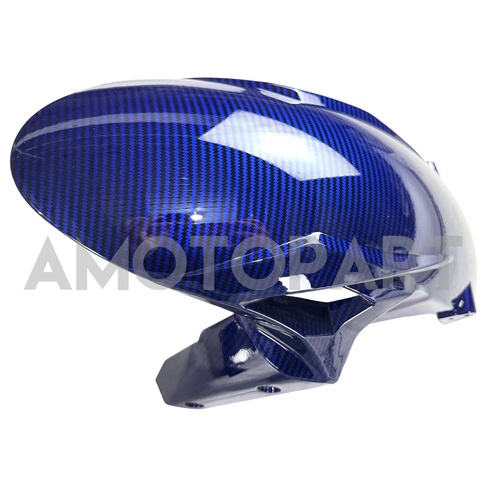 Amotopart 2024–2025 Kawasaki ZX-6R Verkleidungsset mit Karbonfasermuster, Blau
