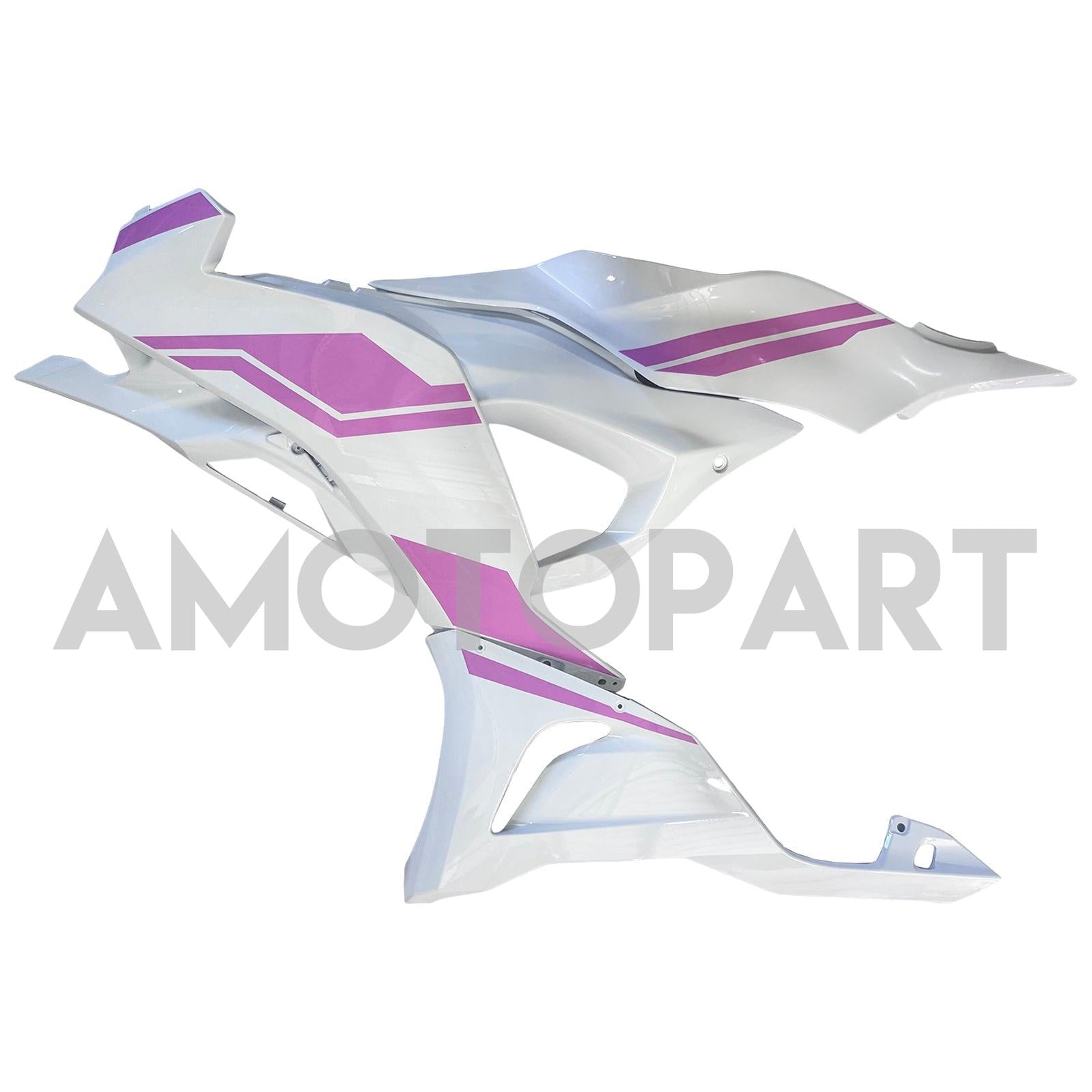 Amotopart 2024-2026 Kawasaki ZX-6R White Pink Fairing Kit