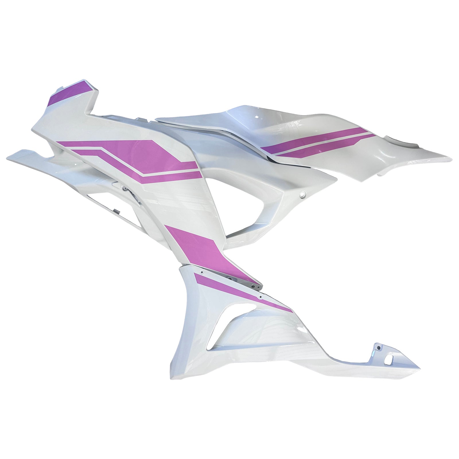 Amotopart 2024-2025 Kawasaki ZX-6R White Pink Fairing Kit