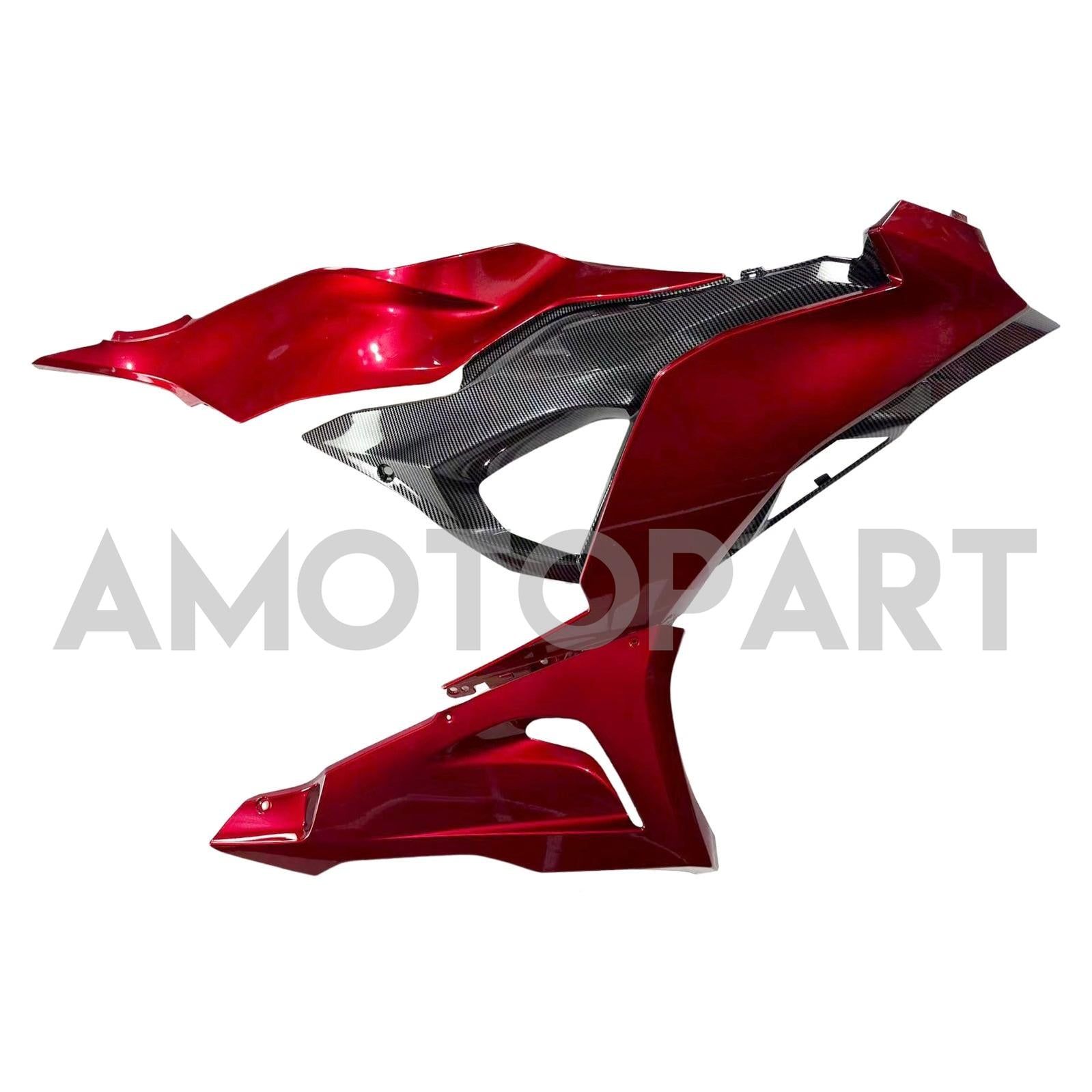 Amotopart 2024-2025 Kawasaki ZX6R Red&Carbon Fiber Fairing Kit