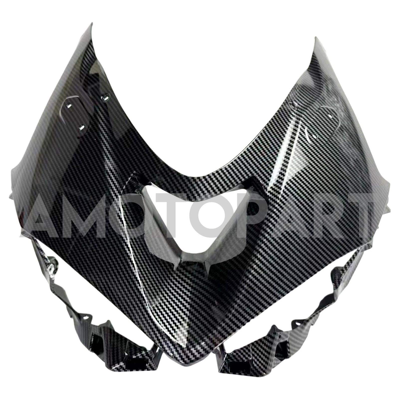 Amotopart 2024-2025 Kawasaki ZX6R Red&Carbon Fiber Fairing Kit