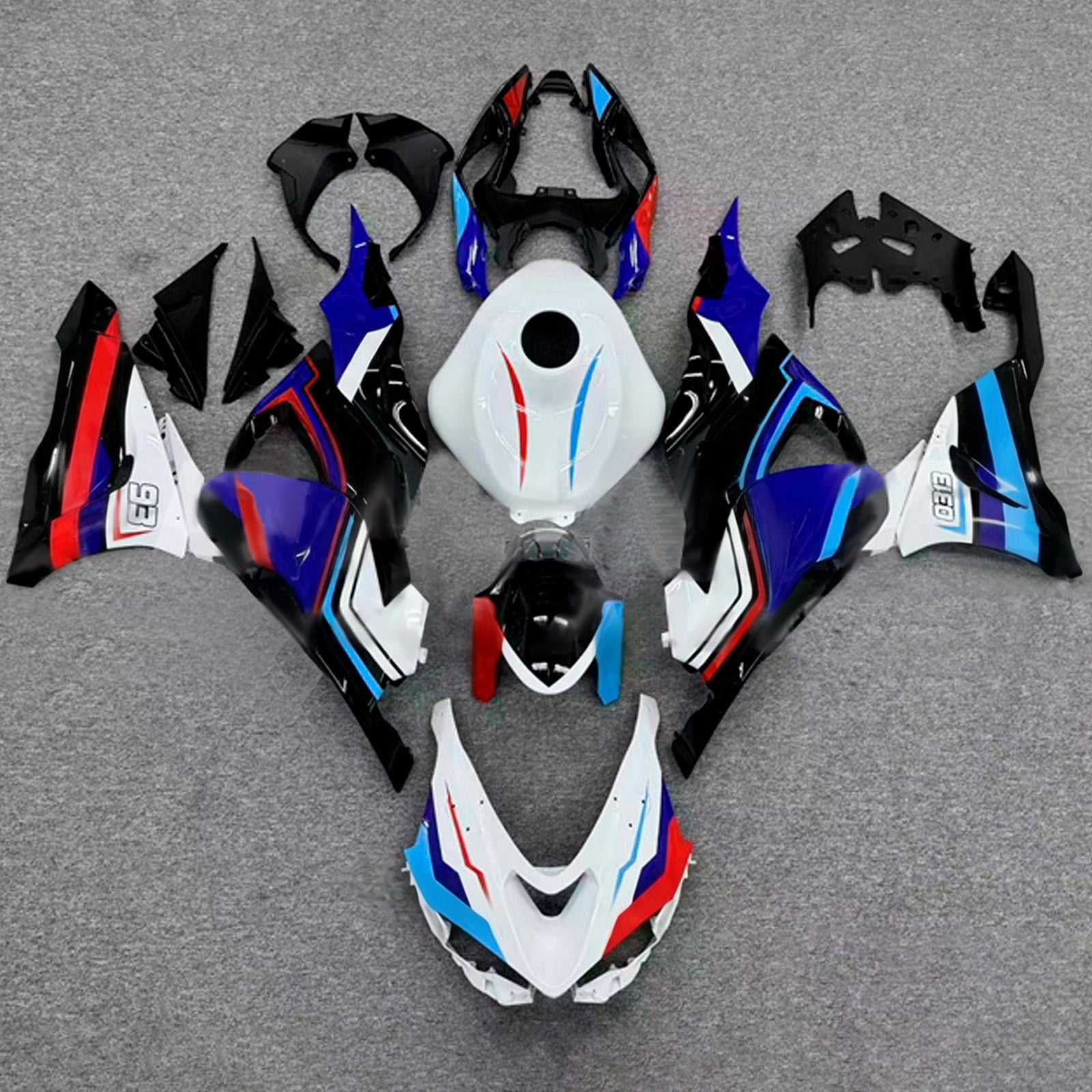 Amotopart 2024-2026 Kawasaki ZX-6R White Blue Black Red Fairing Kit