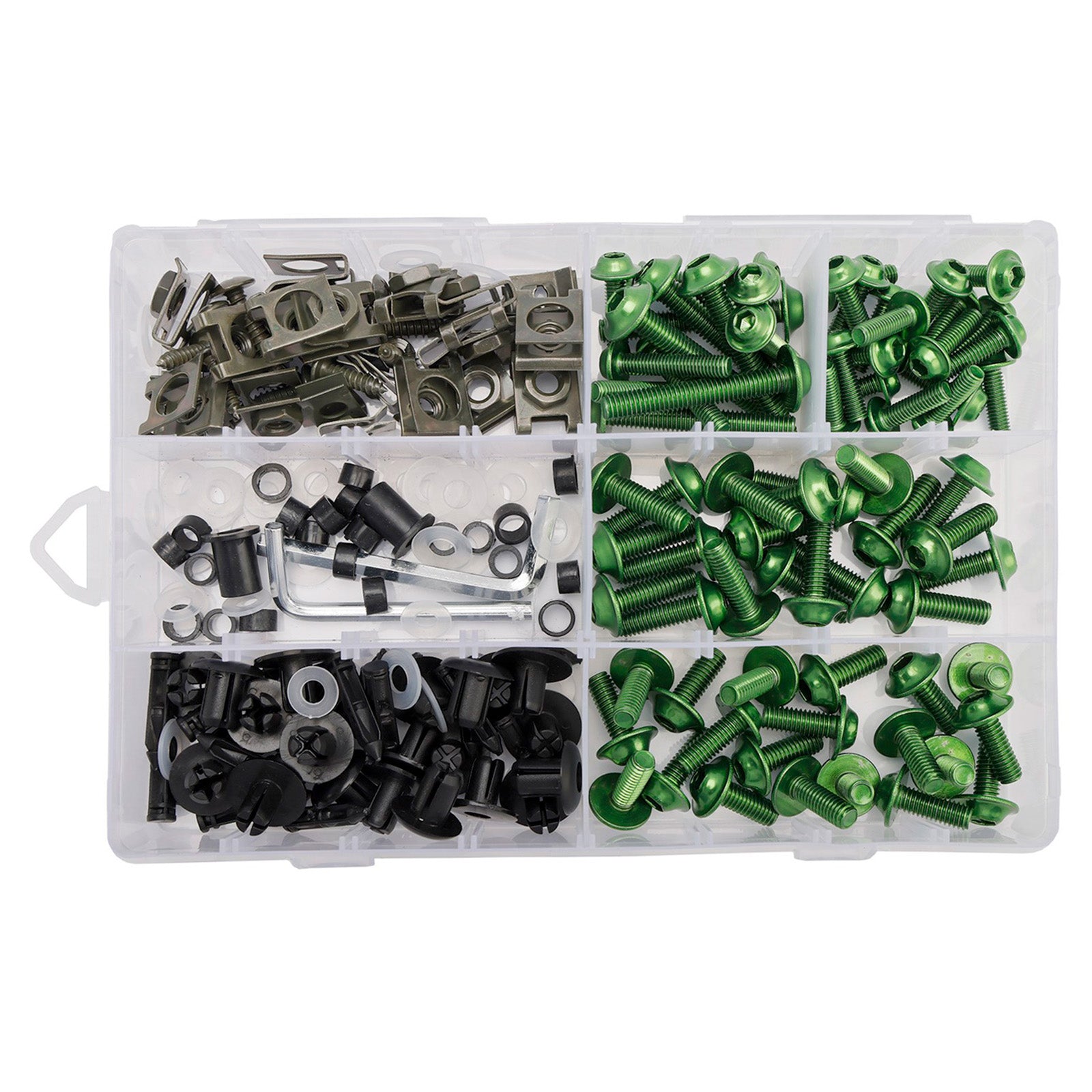 Amotopart 2024-2026 Kawasaki ZX-6R zelená žlutá sada kapotáže