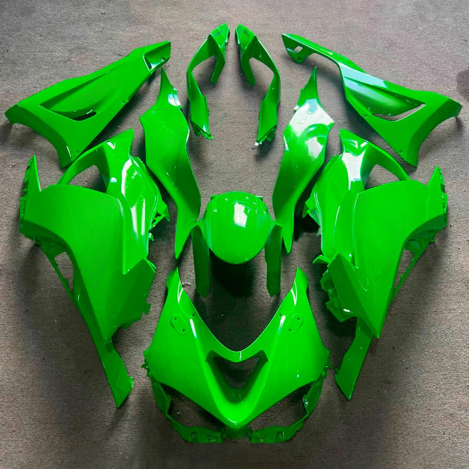 Amotopart 2024-2026 Kawasaki ZX-6R Glossy Green Fairing Kit