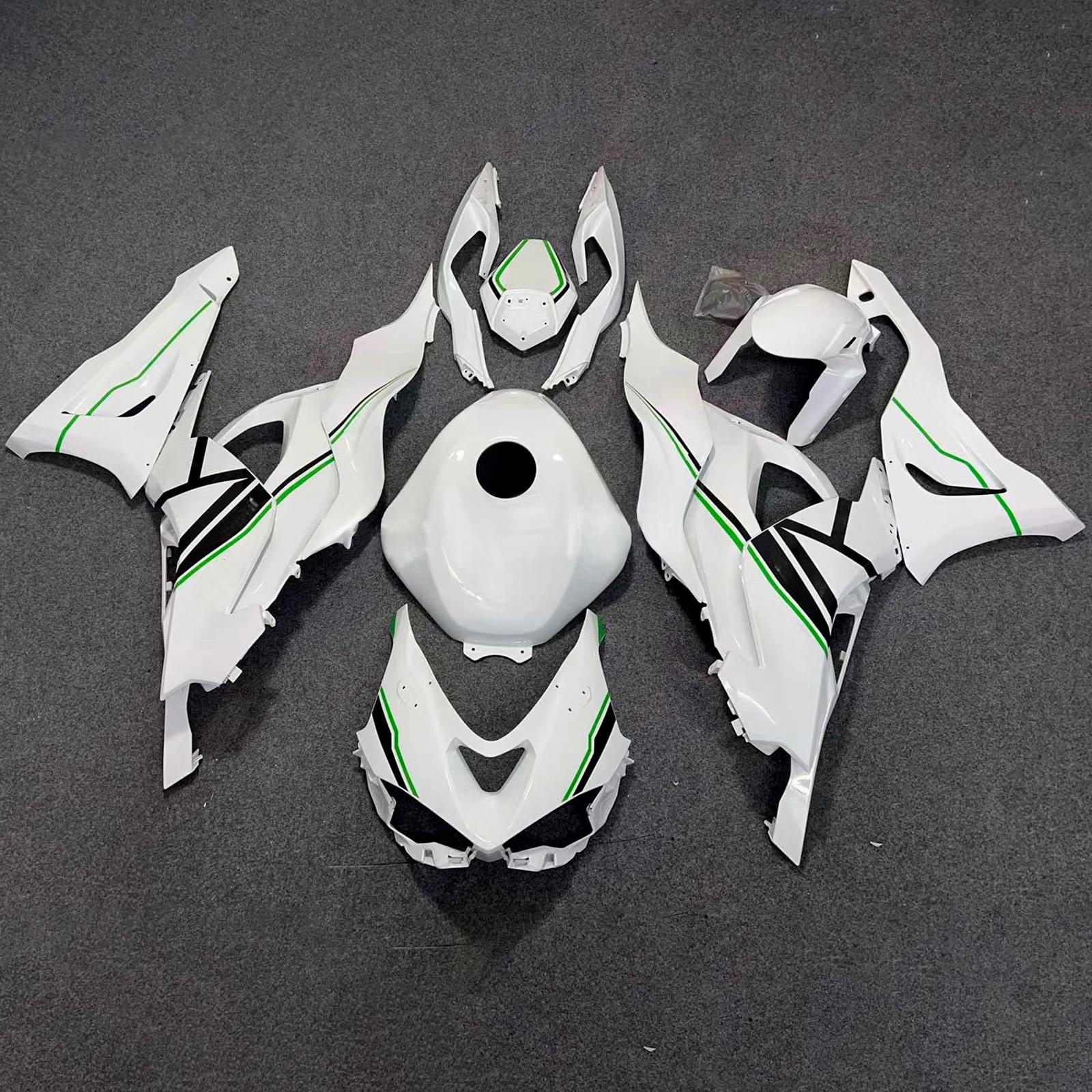 Amotopart 2024-2026 Kawasaki ZX-6R White Black Green Fairing Kit