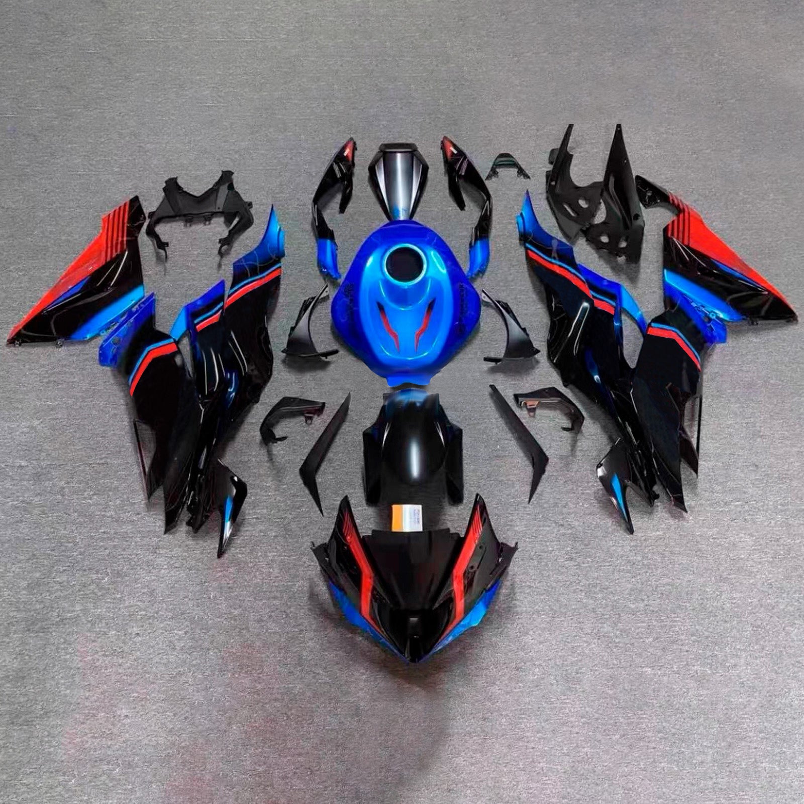 Amotopart 2024-2026 Kawasaki ZX-6R Blue Black White Red Fairing Kit