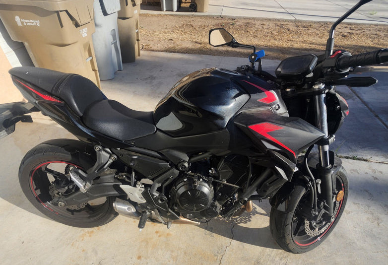 Amotopart 2020-2025 Kawasaki Z650 Black Red Fairing Kit
