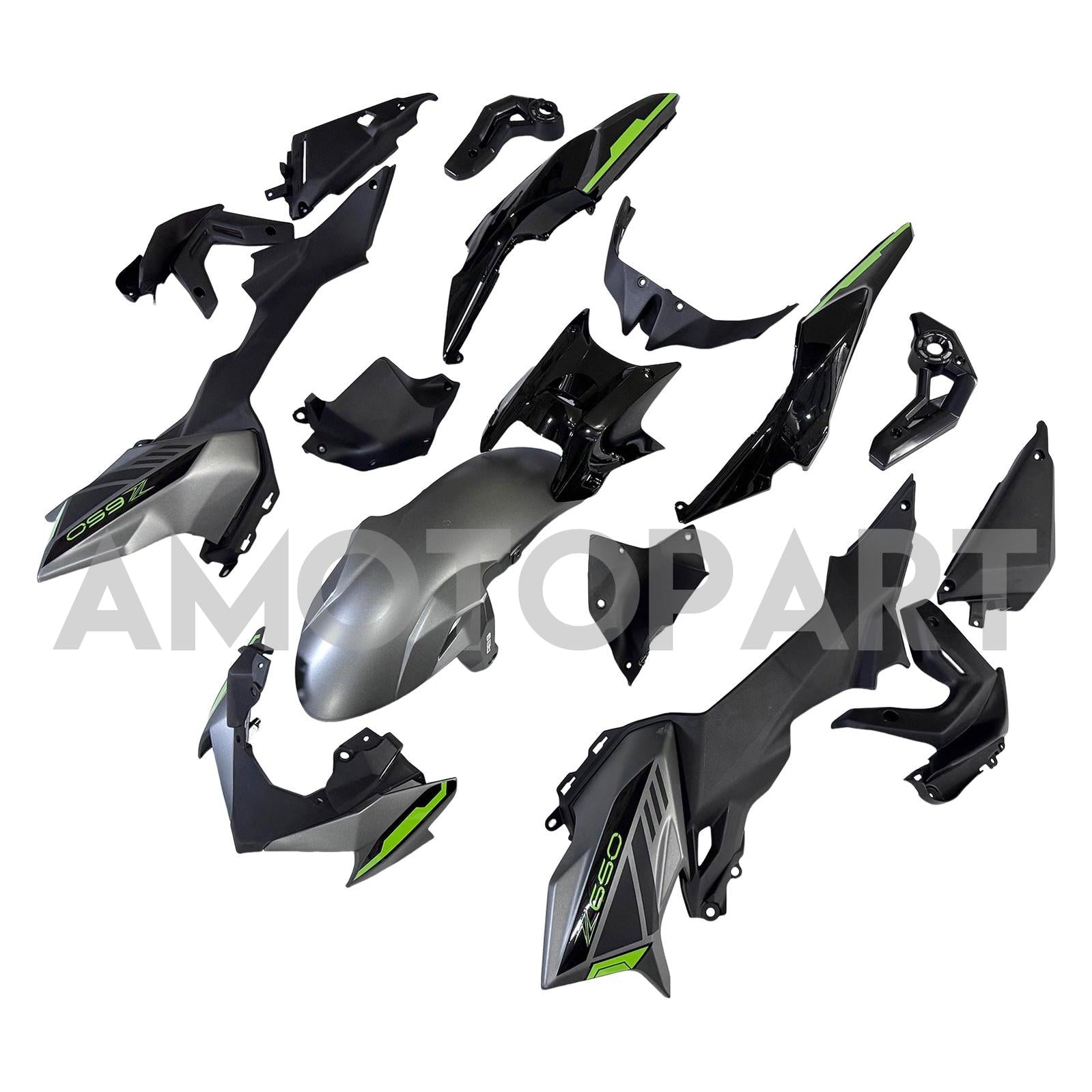 Amotopart 2020-2023 KAWASAKI Z650 Black Green Failing Kit