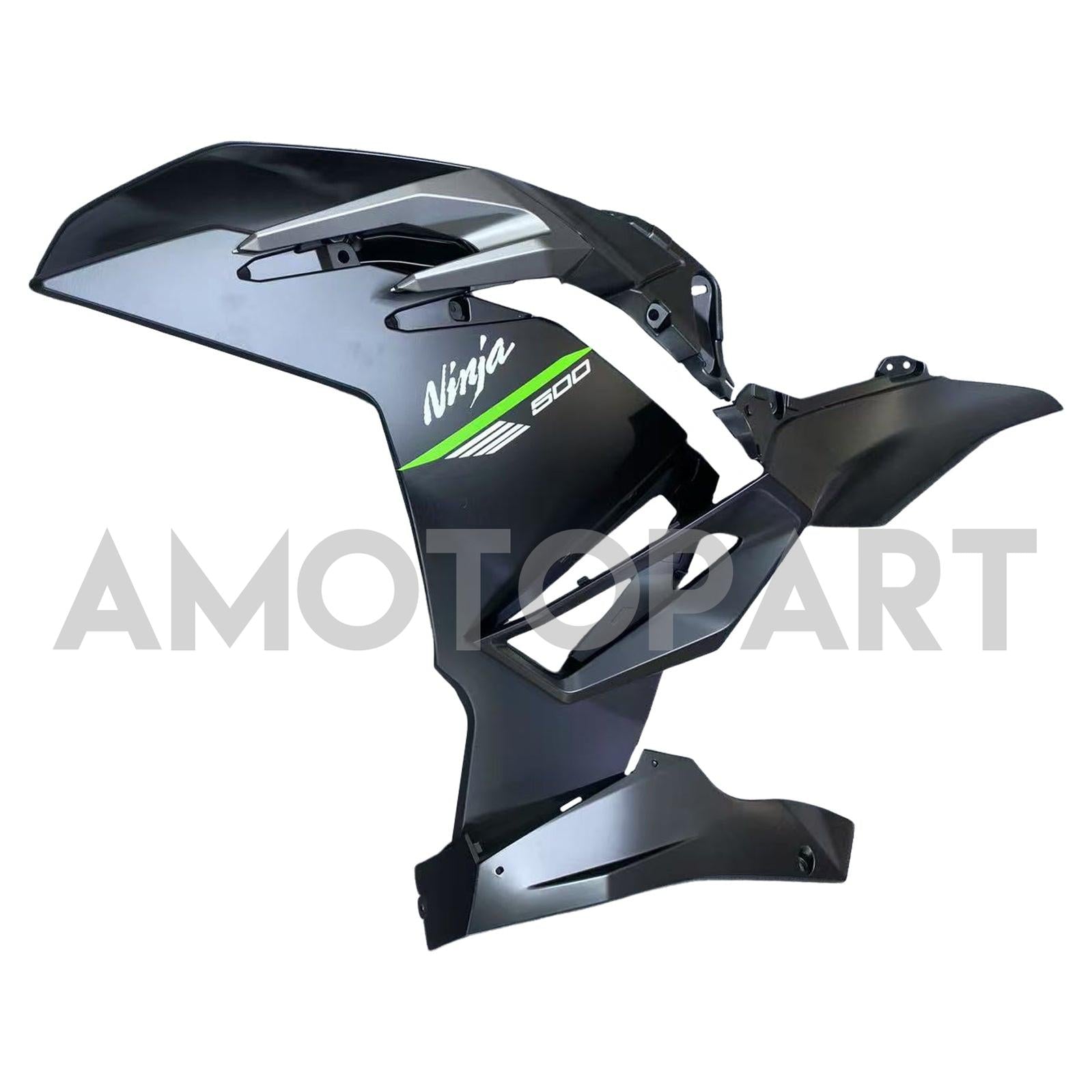 Amotopart 2024-2025 Kawasaki Ninja 500 Matte Black Fairing Kit