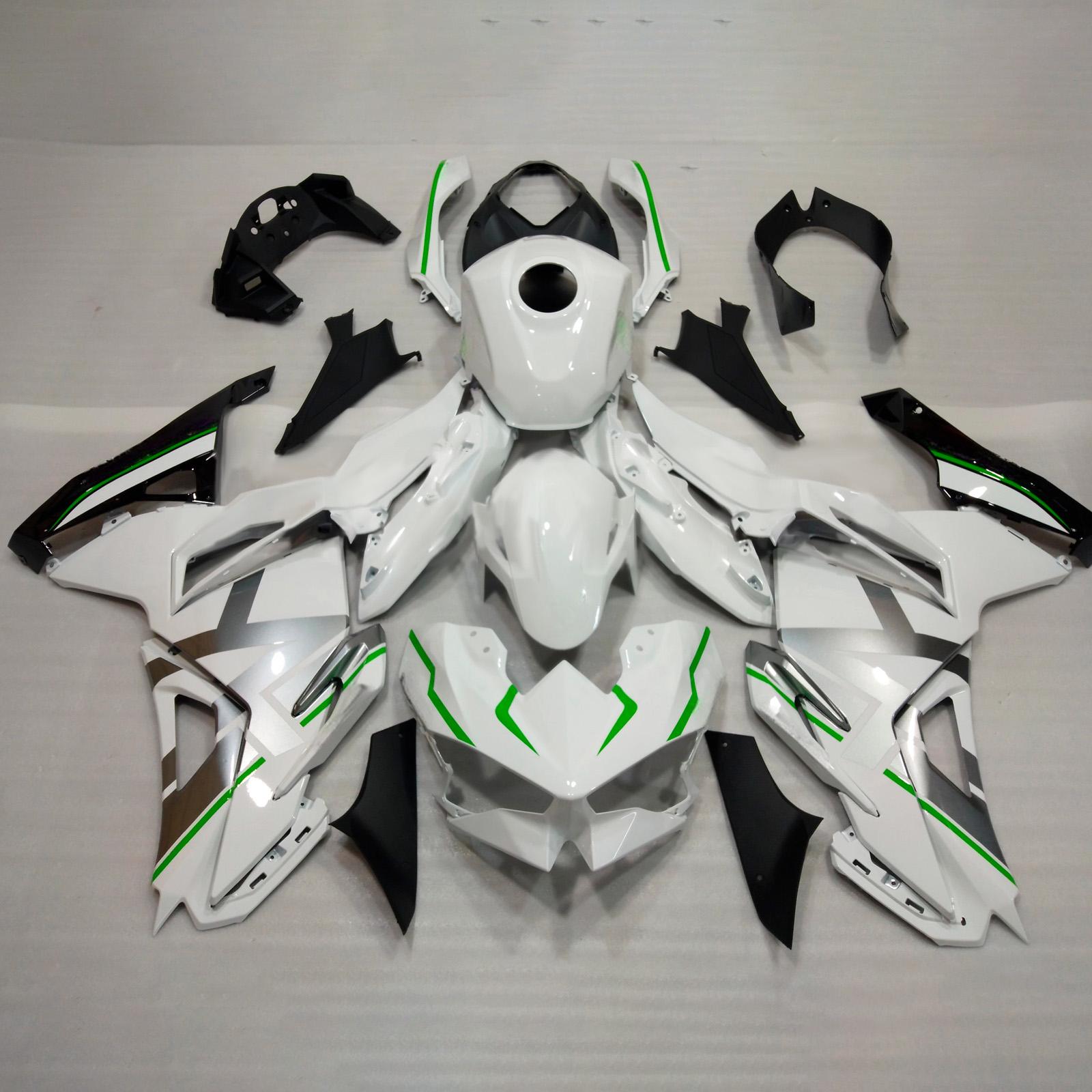Amotopart 2024-2026 Kawasaki Ninja 500 Gray Green Black Fairing Kit