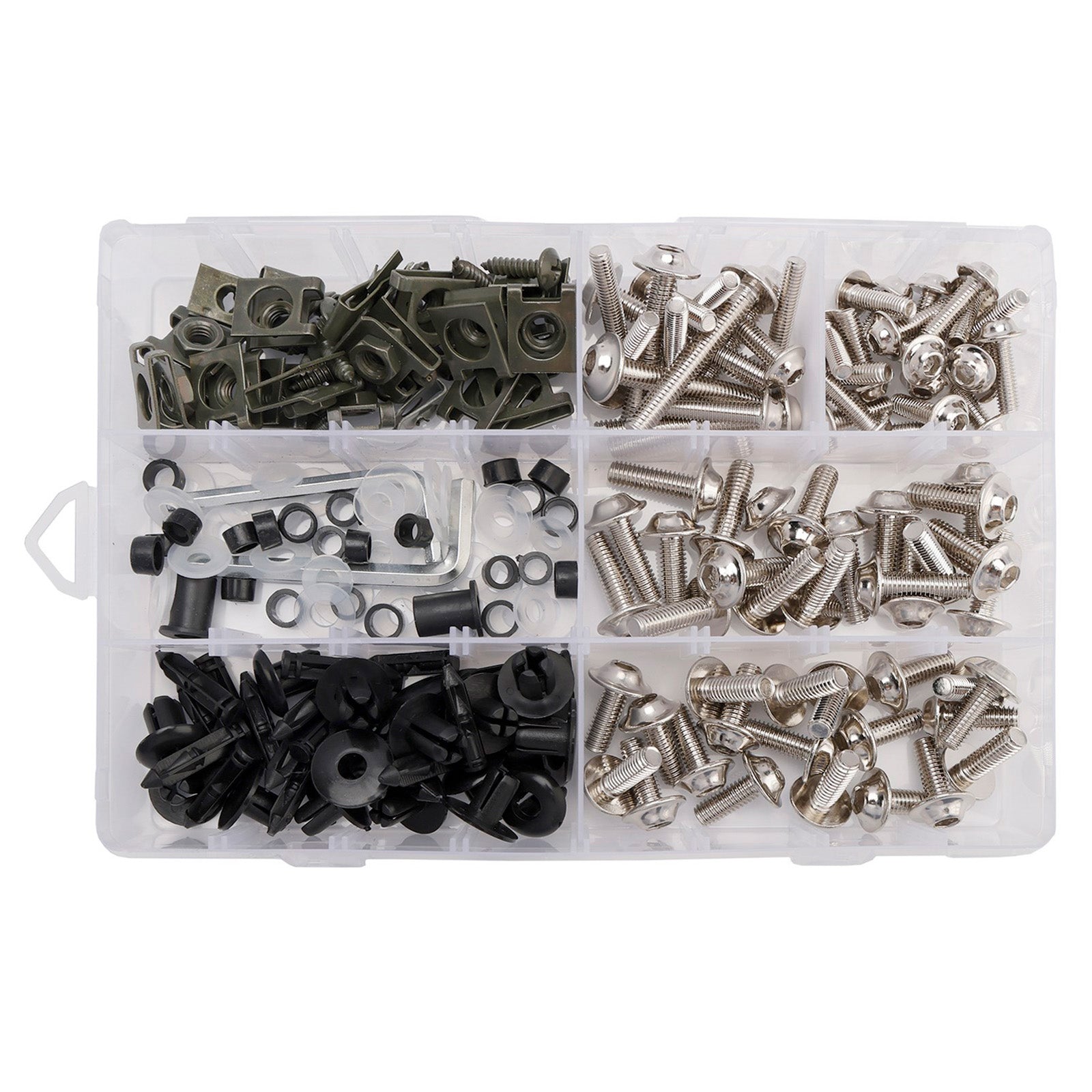 Amotopart 2024–2026 Kawasaki Ninja 500 Weiß Schwarz Verkleidungsset