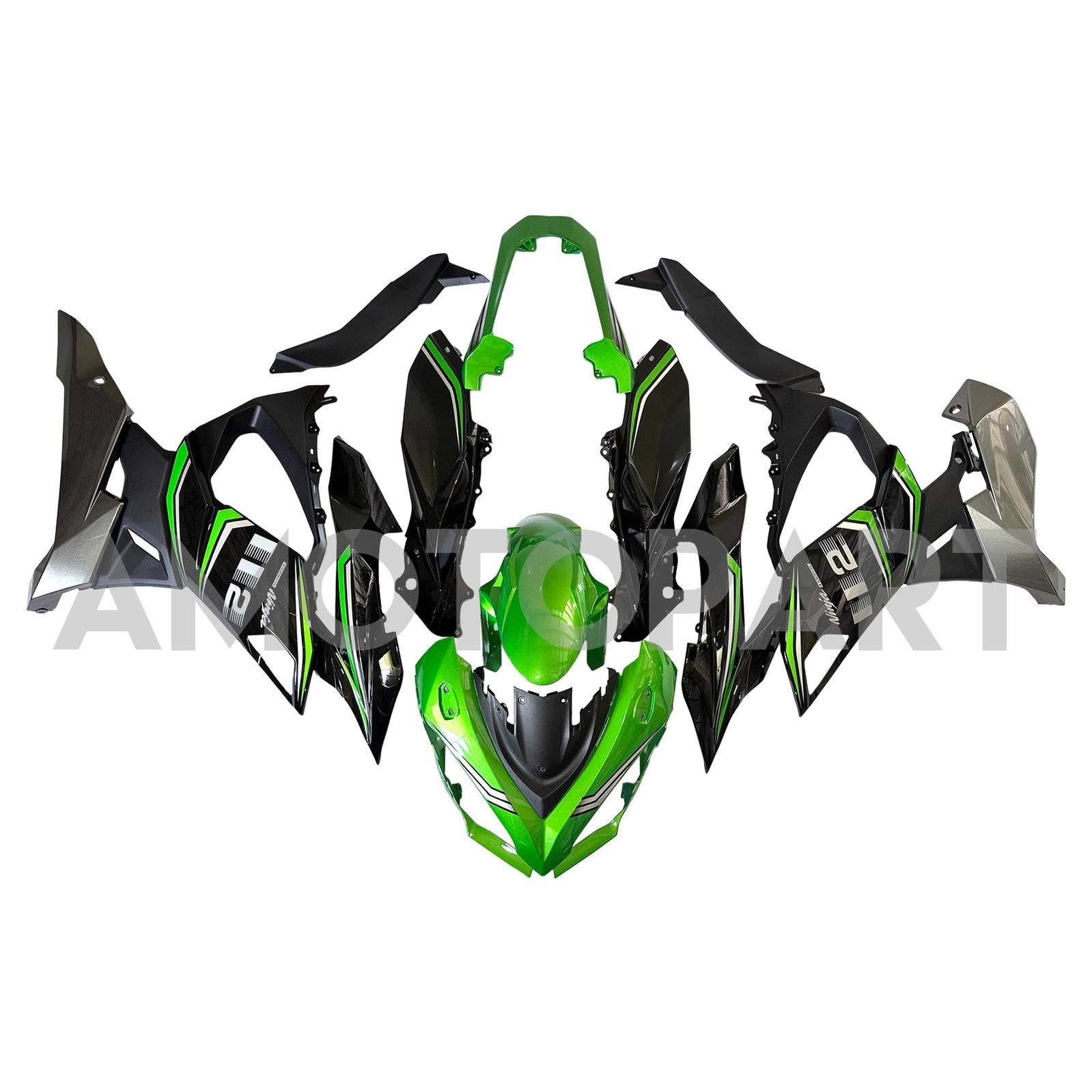 Amotopart 2020-2025 Kawasaki Z1000SX Ninja 1000SX/1100SX Black Green Grey Fairing Kit