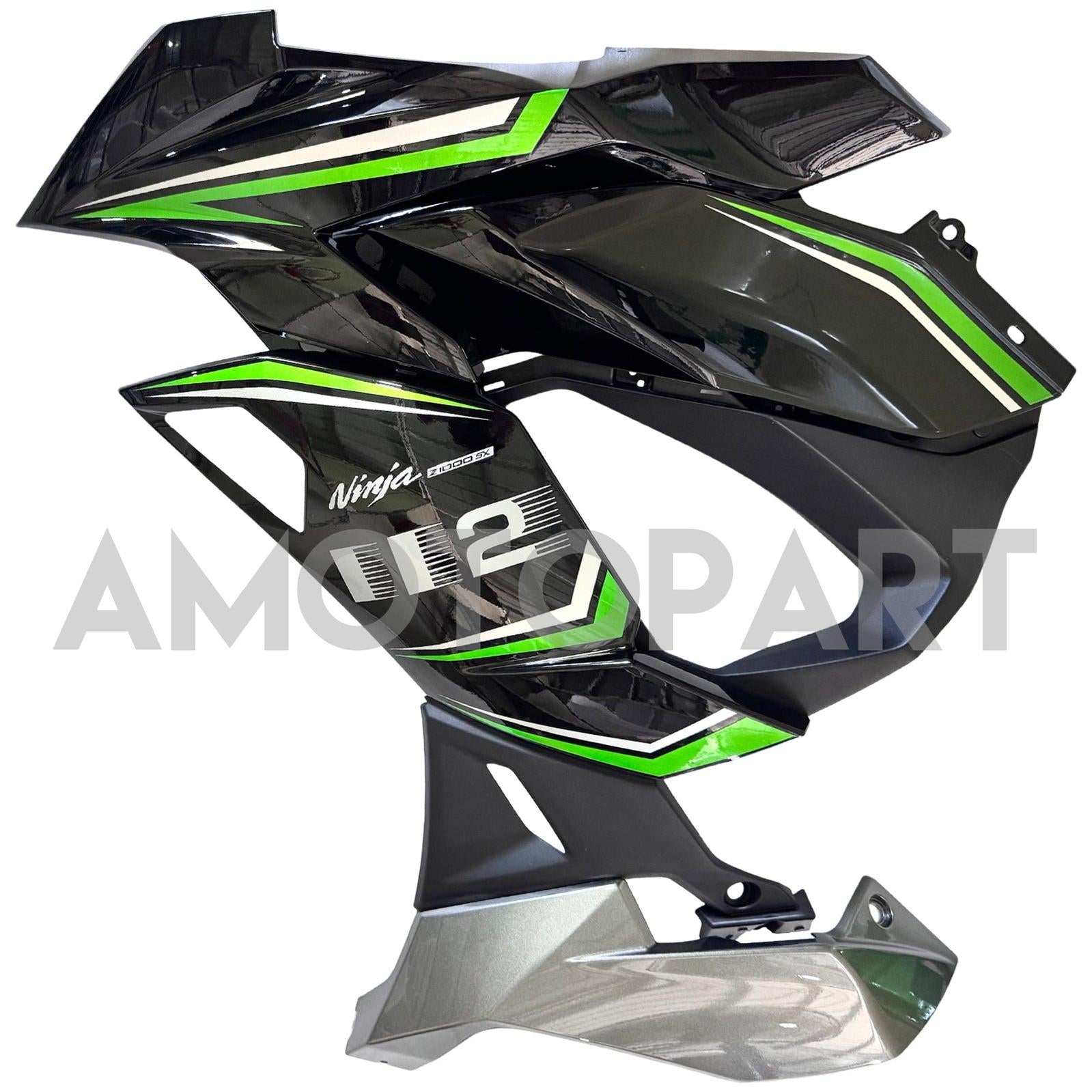 Amotopart 2020-2025 Kawasaki Z1000SX Ninja 1000SX/1100SX Black Green Grey Fairing Kit