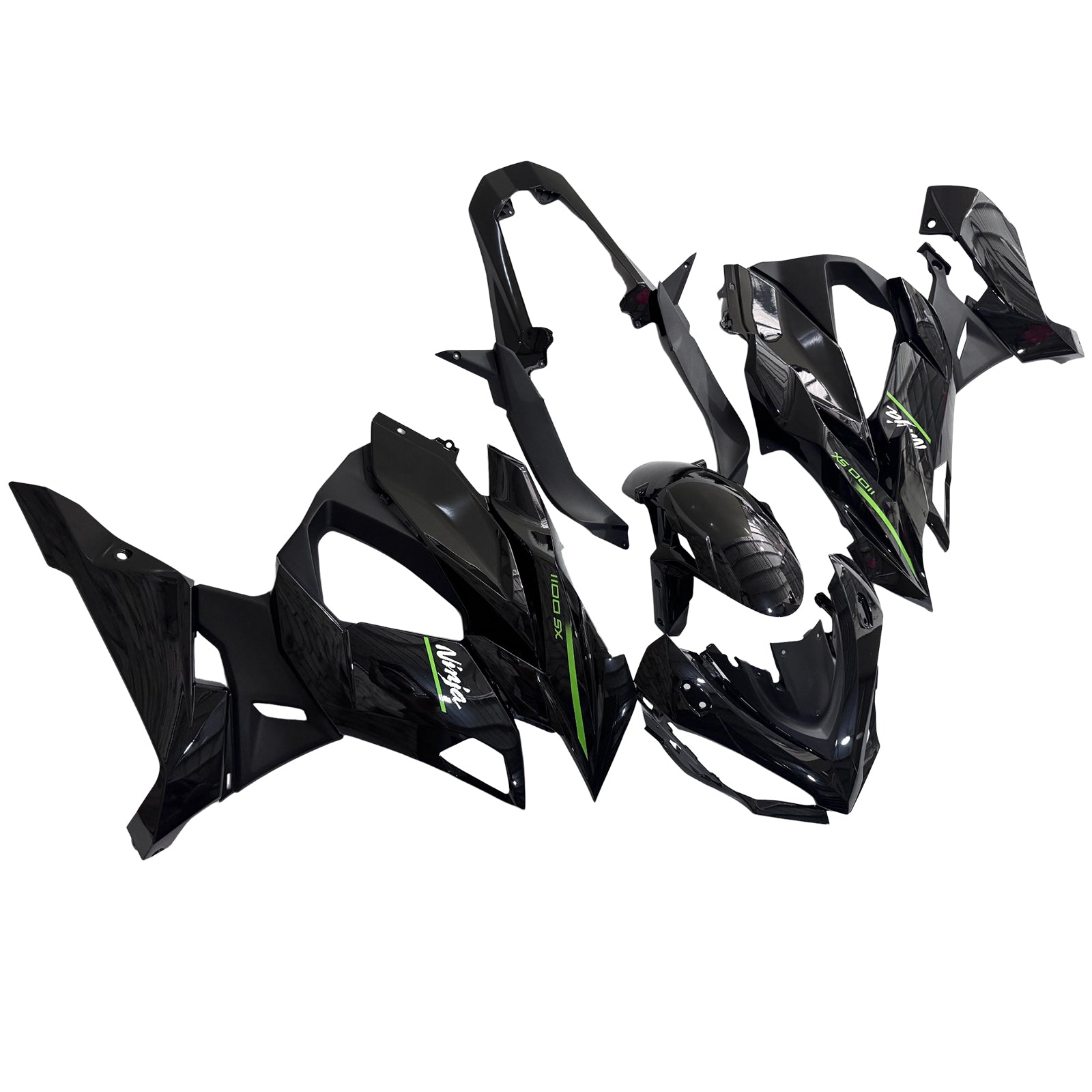 Amotopart 2020-2025 Kawasaki Z1000SX Ninja 1000SX/1100SX Black Fairing Kit