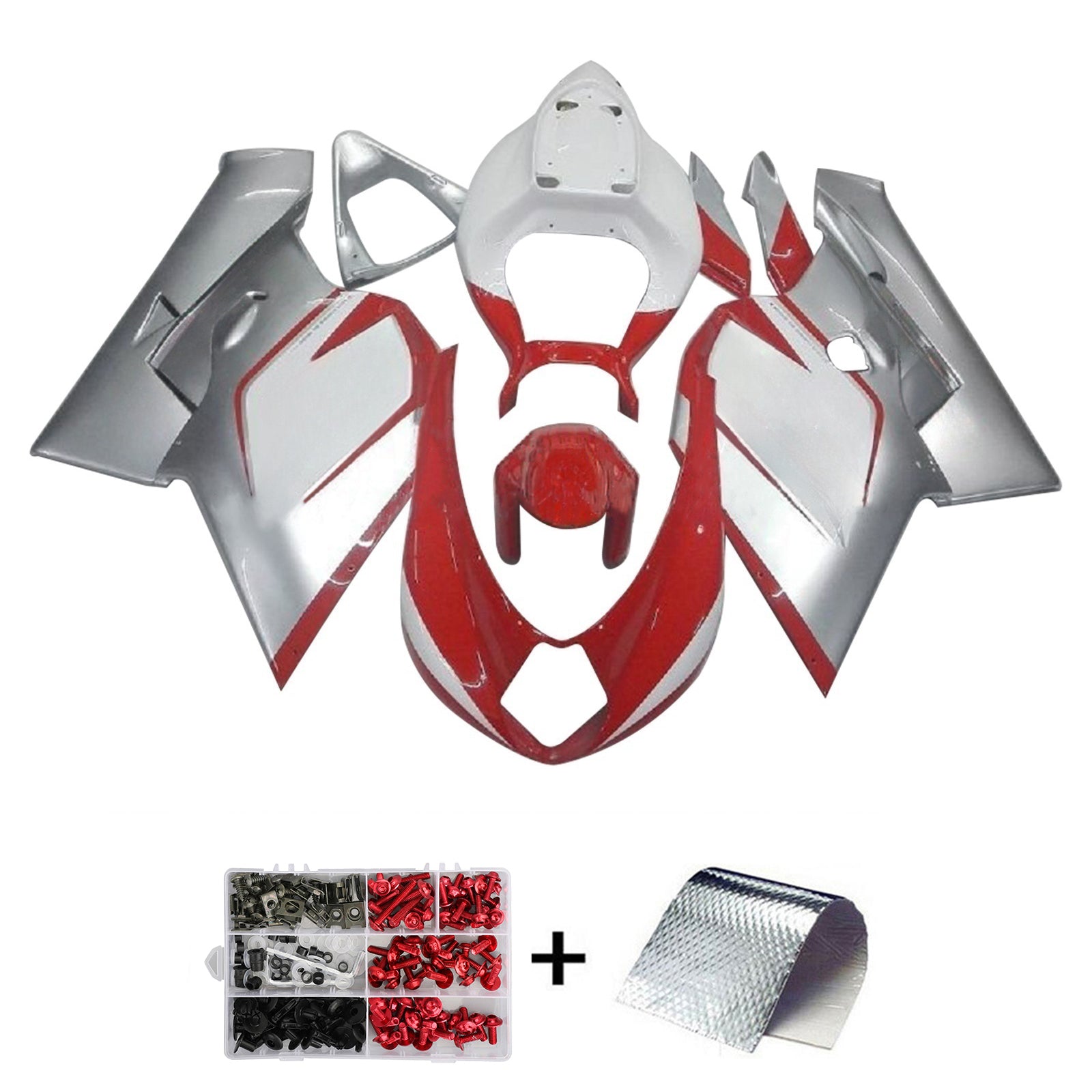 Amotopart 2005-2007 MV Agusta F4 1000 Red&Silver Style3 Fairing Kit