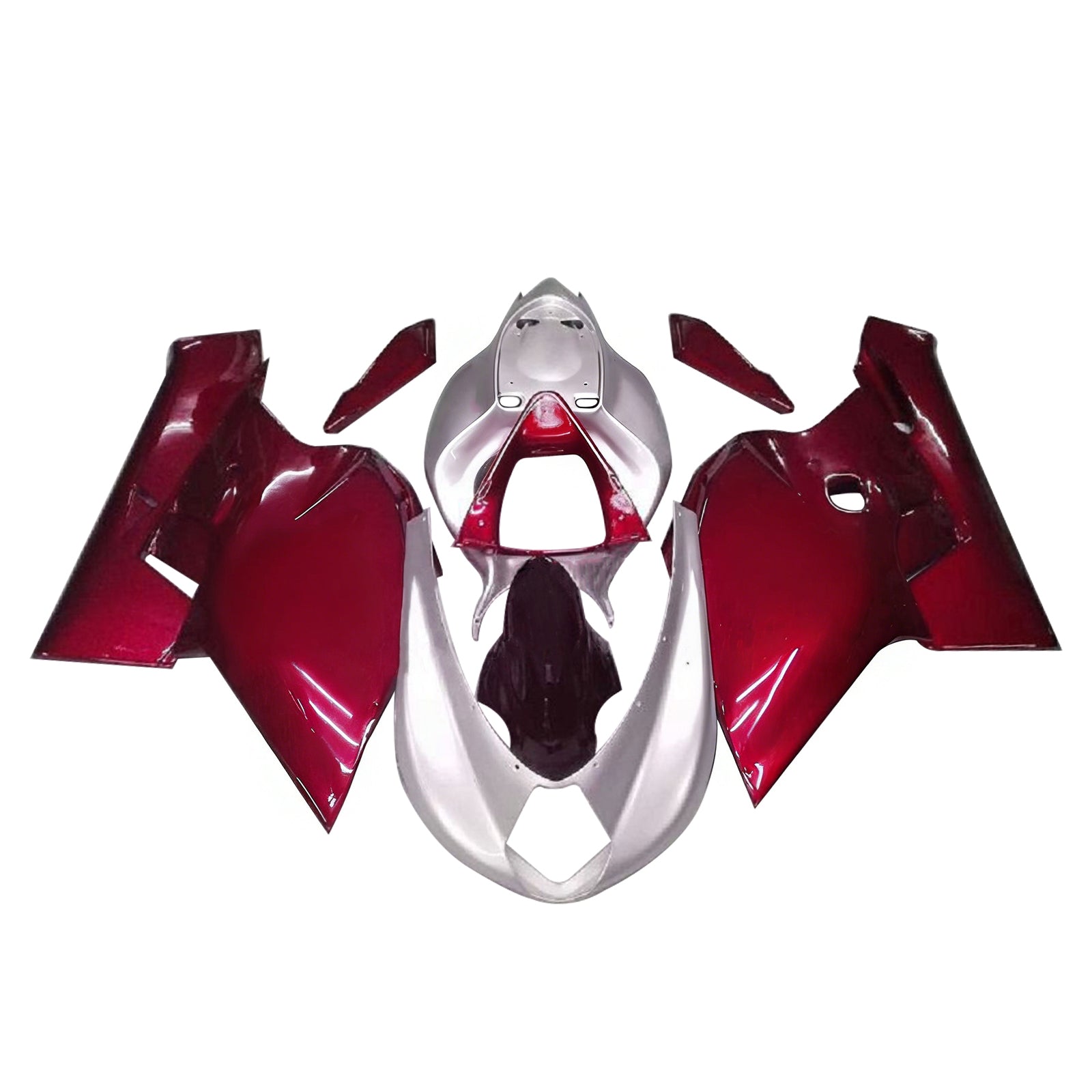 Amotopart 2005-2007 MV Agusta F4 1000 Red&Silver Style1 Fairing Kit