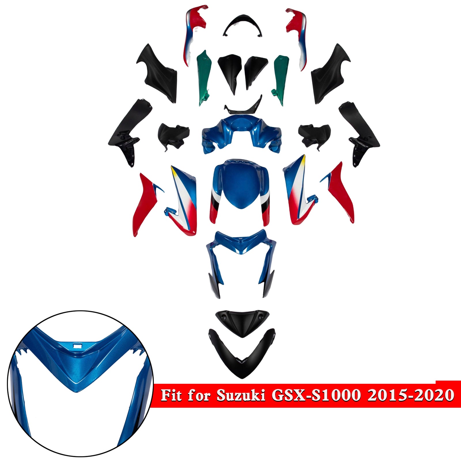 Amotopart (2015–2020) Suzuki GSX-S 1000 Verkleidungsset, Kollektion 2