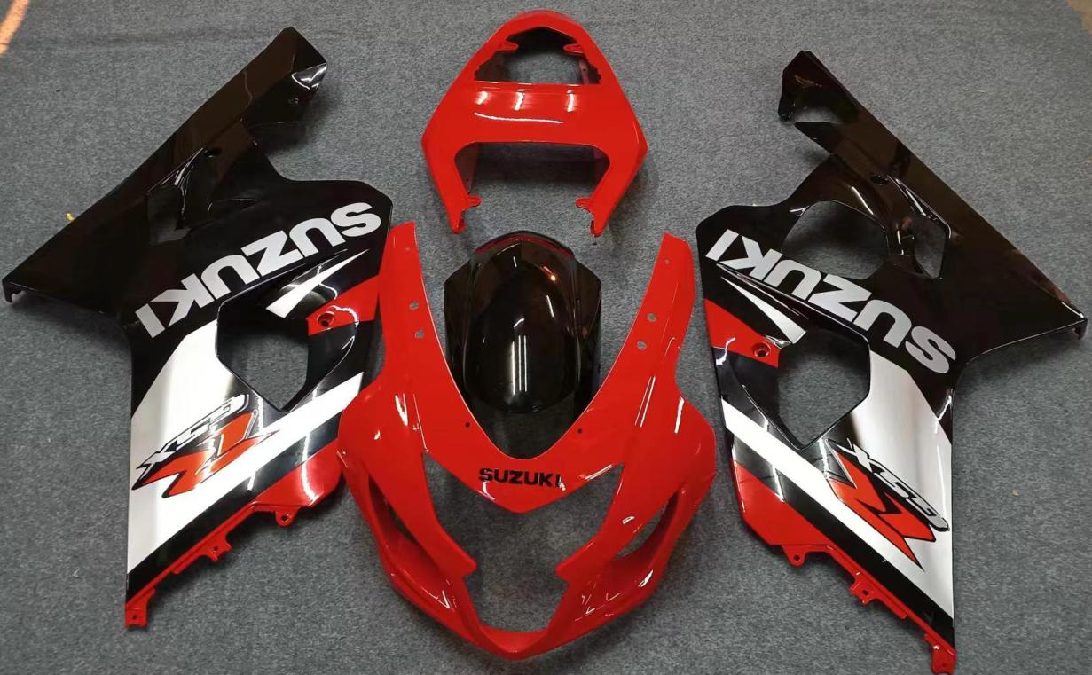 Amotopart 2004-2005 GSXR600750 Kit carena Suzuki rosso lucido