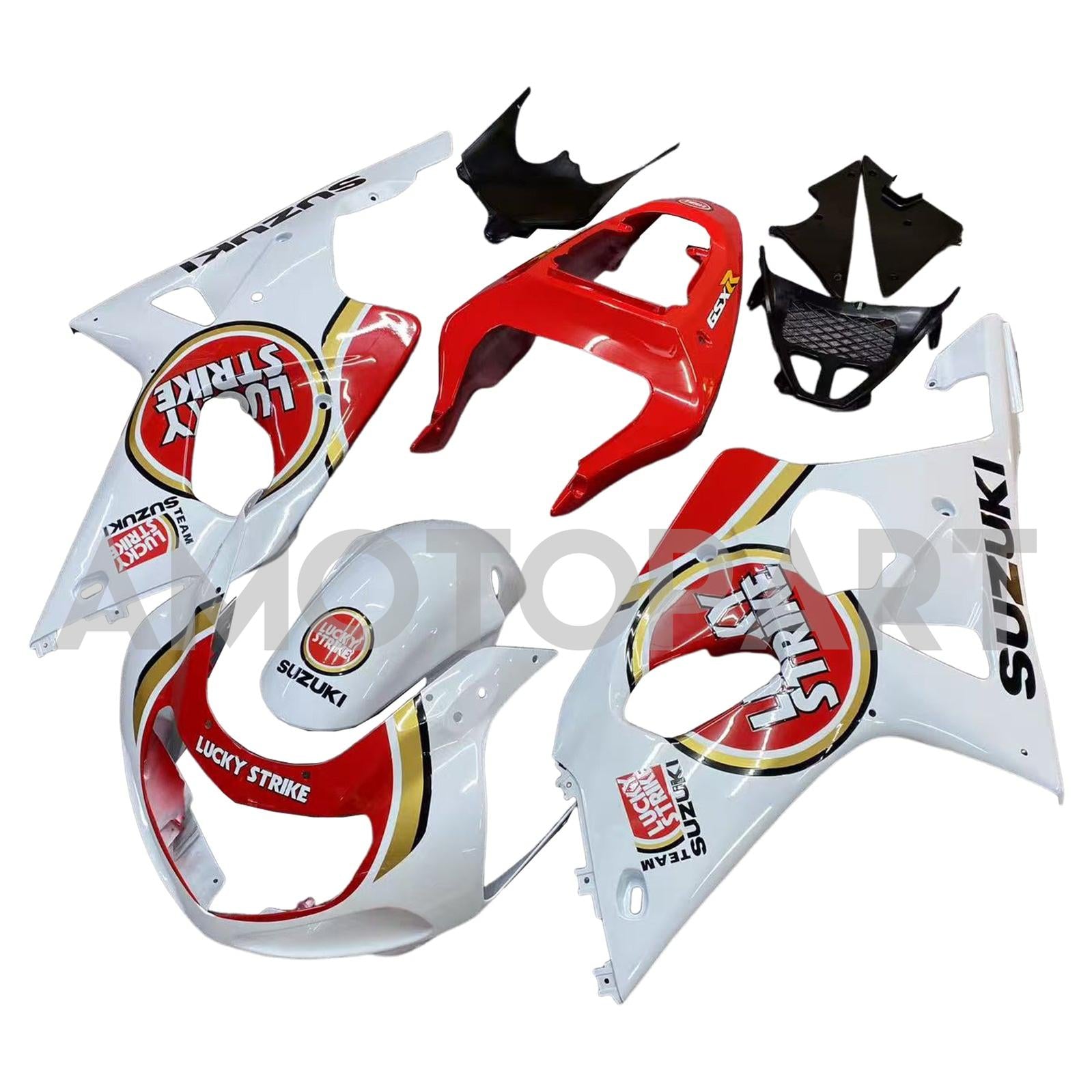 Amotopart 2000-2002 Suzuki GSXR1000 Fairing White&Red Kit