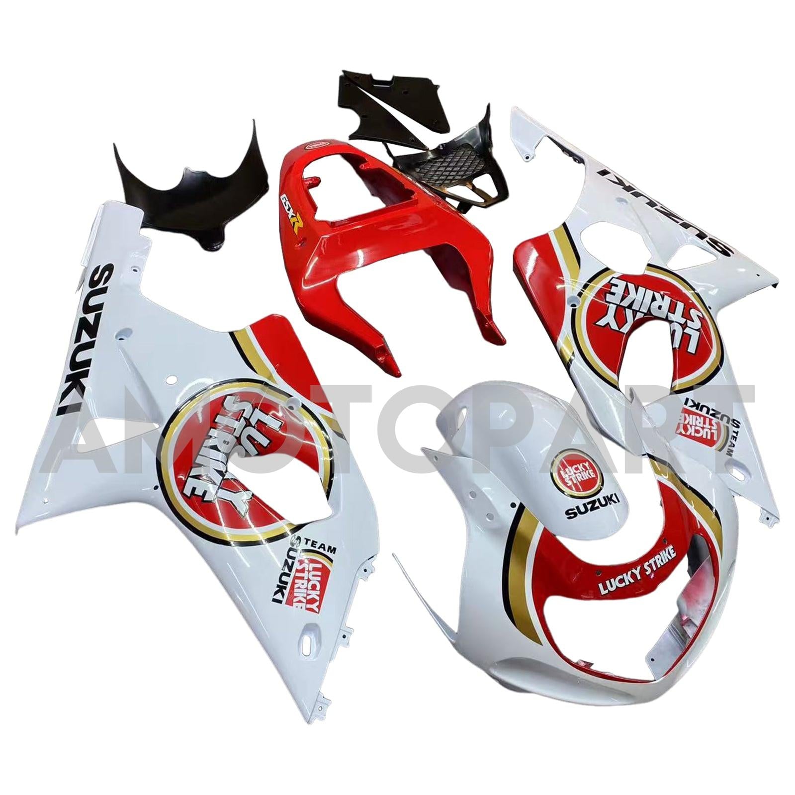 Amotopart 2000-2002 Suzuki GSXR1000 Fairing White&Red Kit