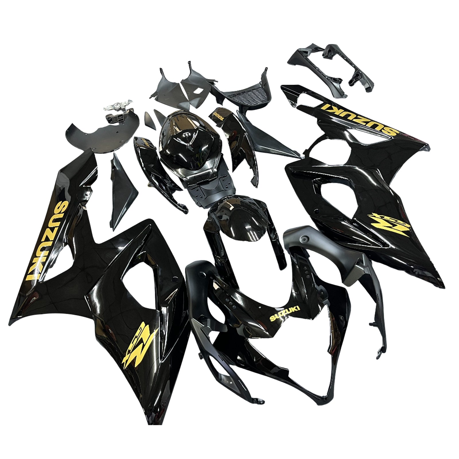 Amotopart 2005-2006 Suzuki GSXR1000 Fairing Black&Gold Kit