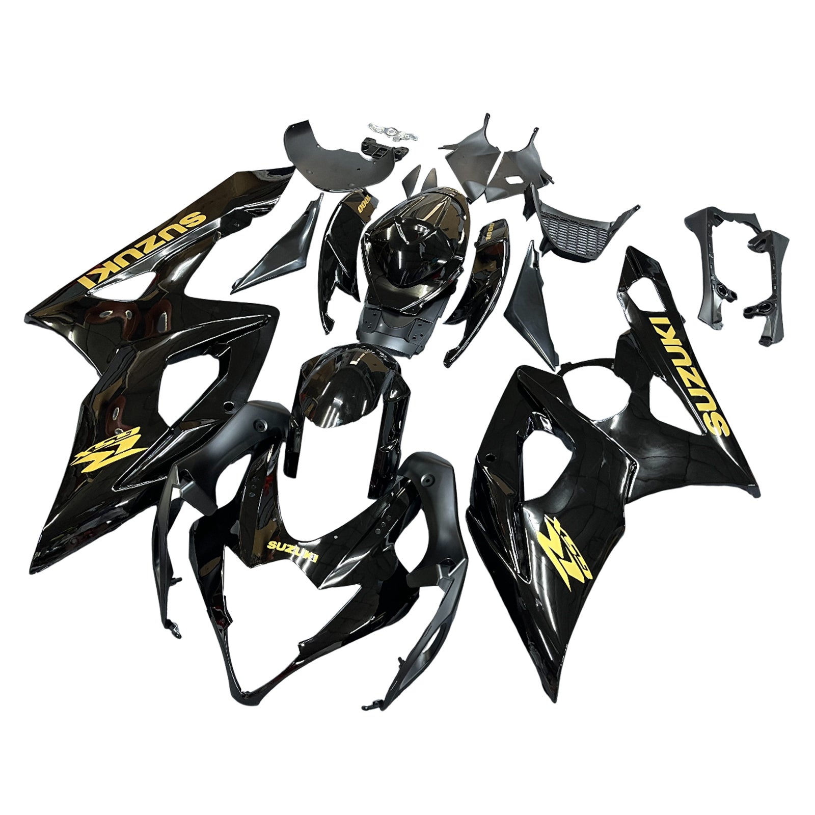 Amotopart 2005-2006 Suzuki GSXR1000 Fairing Black&Gold Kit