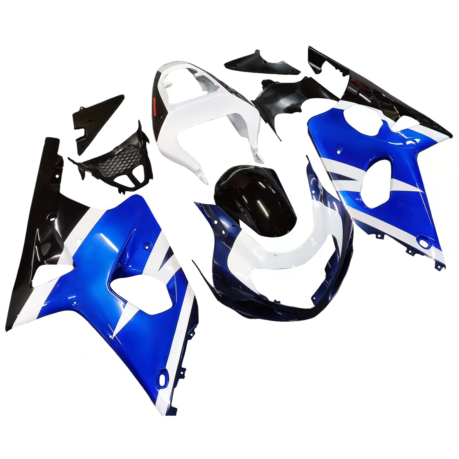 Amotopart 2000-2002 Suzuki GSXR1000 Fairing Blue Kit