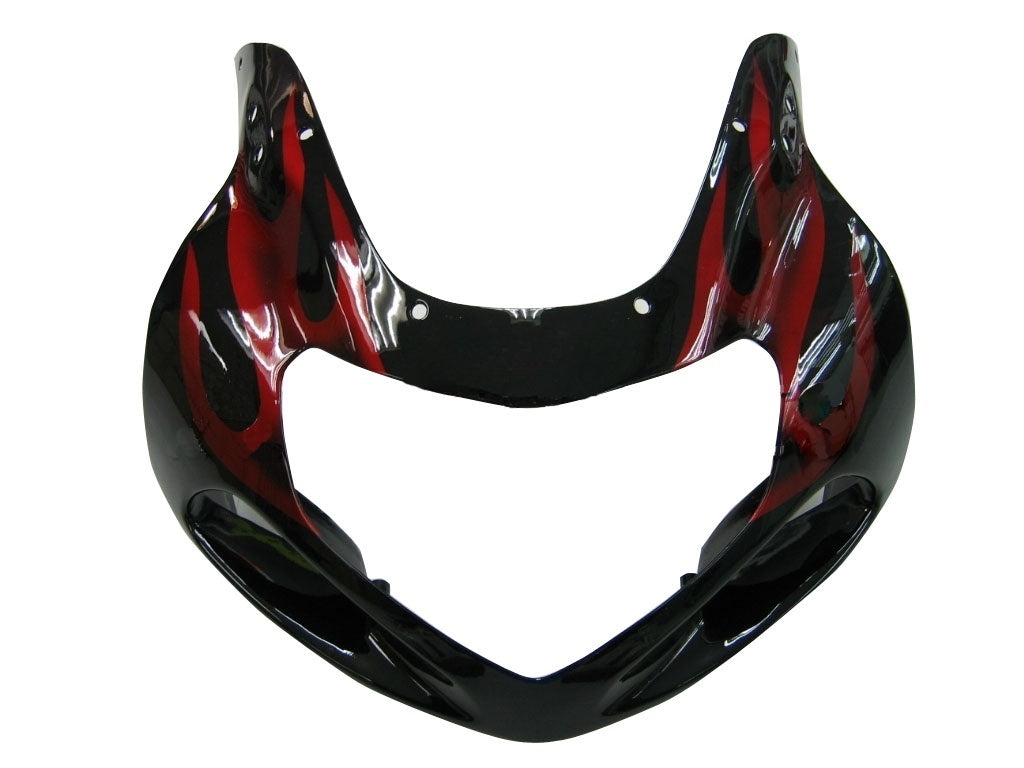 Amotopart kuip voor Suzuki GSXR1000 2000-2002, zwart&Red Flame Kit