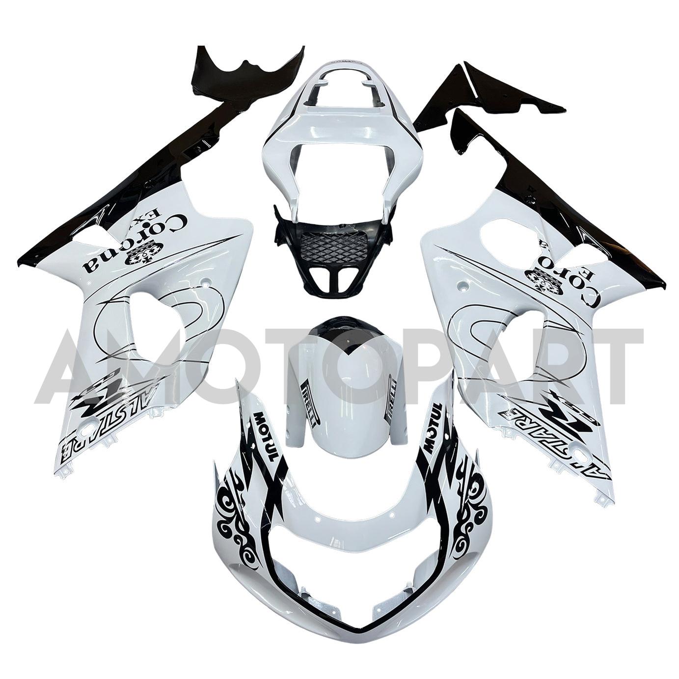 Amotopart 2000-2002 Suzuki GSXR1000 Fairing White Kit